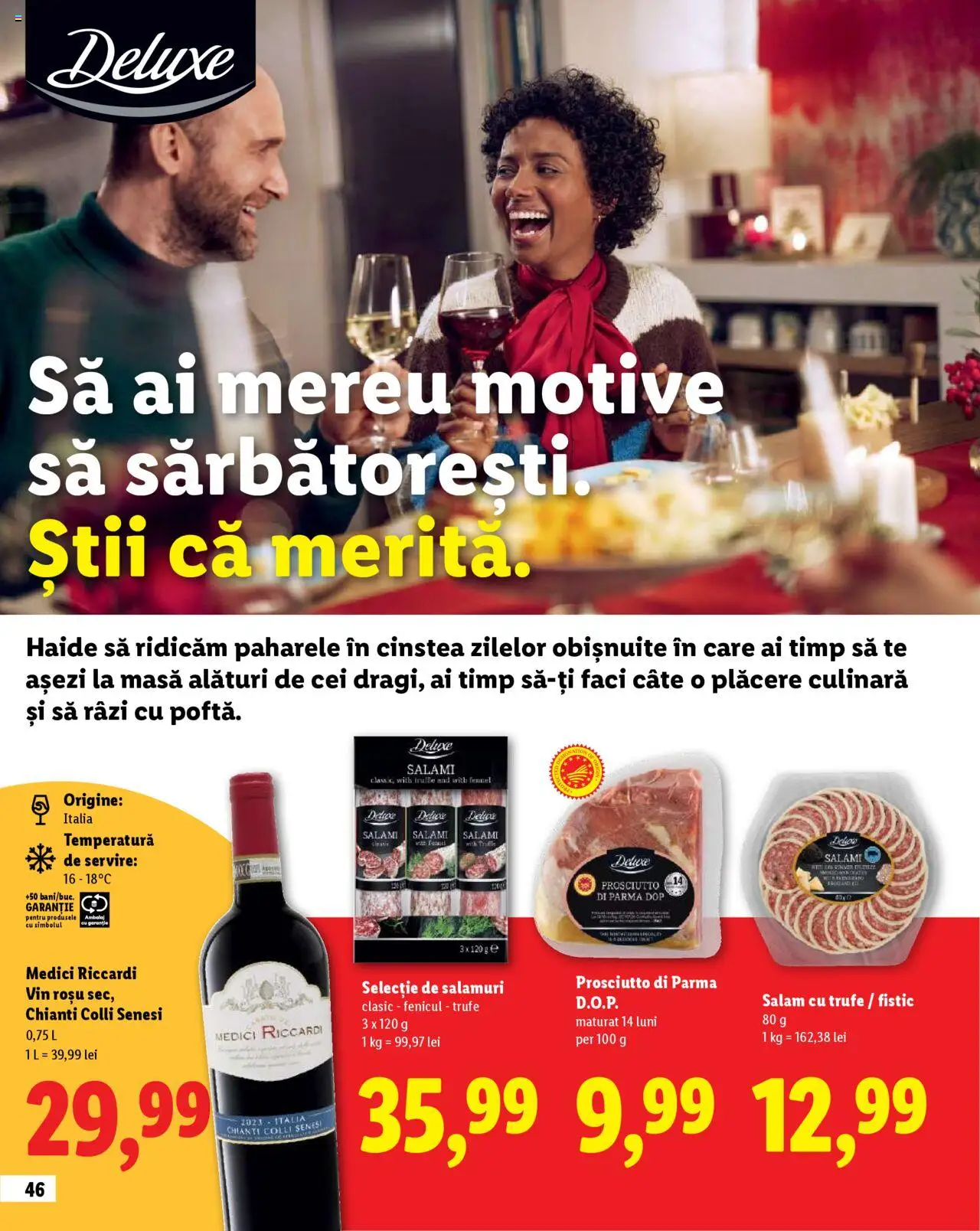 Catalog LIDL 23 Octombrie - 30 Decembrie 2025 | Pagina 46 | Produse: Masă, Salam, Vin, Fistic