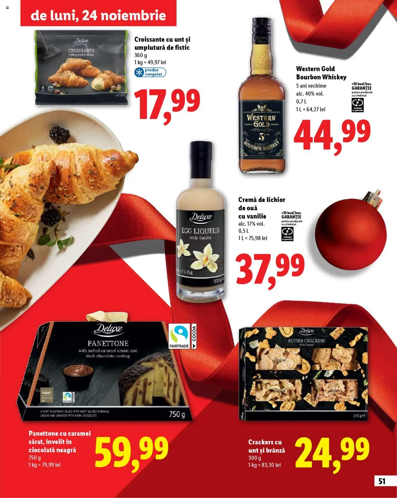 Catalog LIDL 23 Octombrie - 30 Decembrie 2025 | Pagina 51 | Produse: Unt, Brânză, Ciocolată, Whiskey