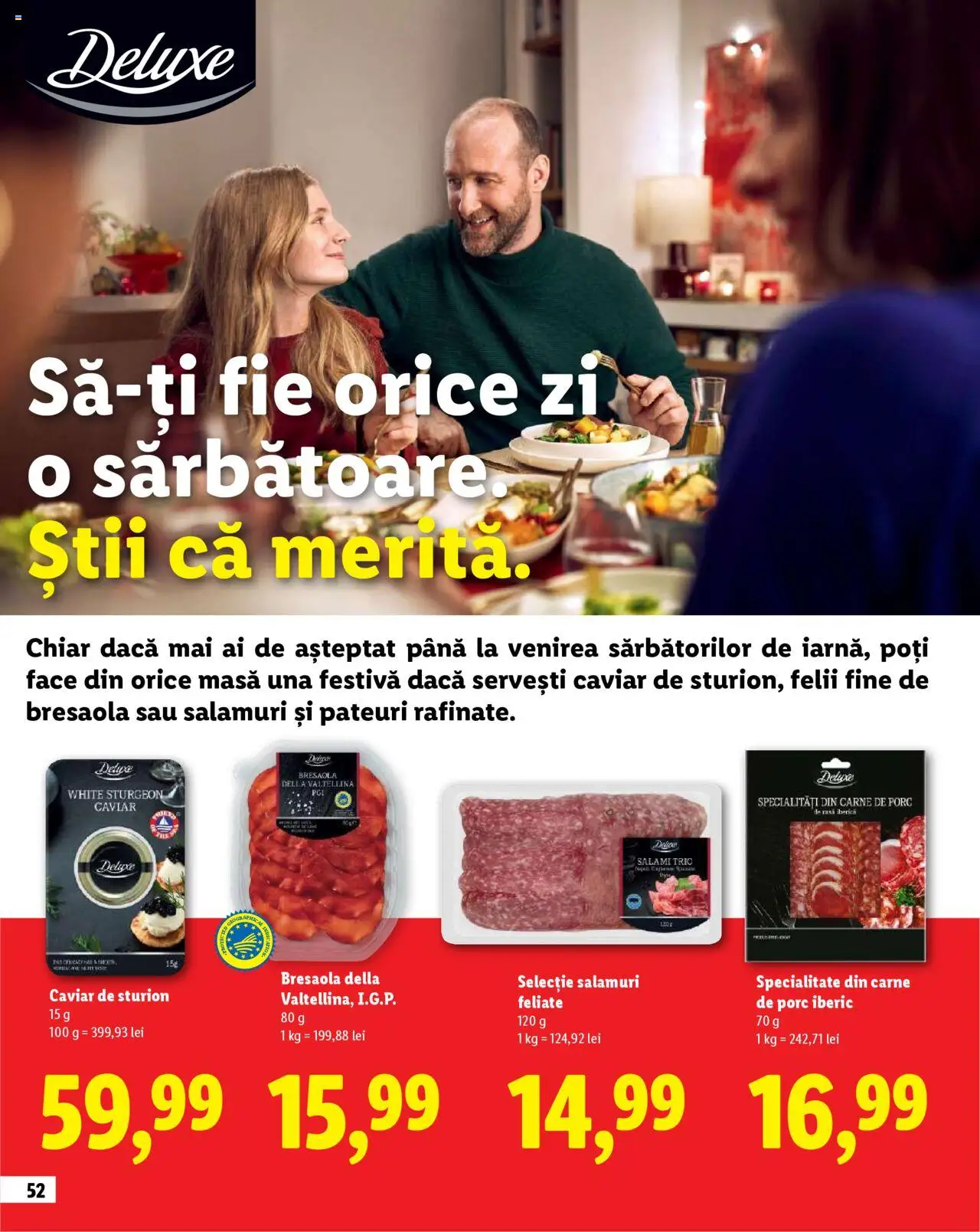 Catalog LIDL 23 Octombrie - 30 Decembrie 2025 | Pagina 52 | Produse: Masă, Salam, Carne De Porc