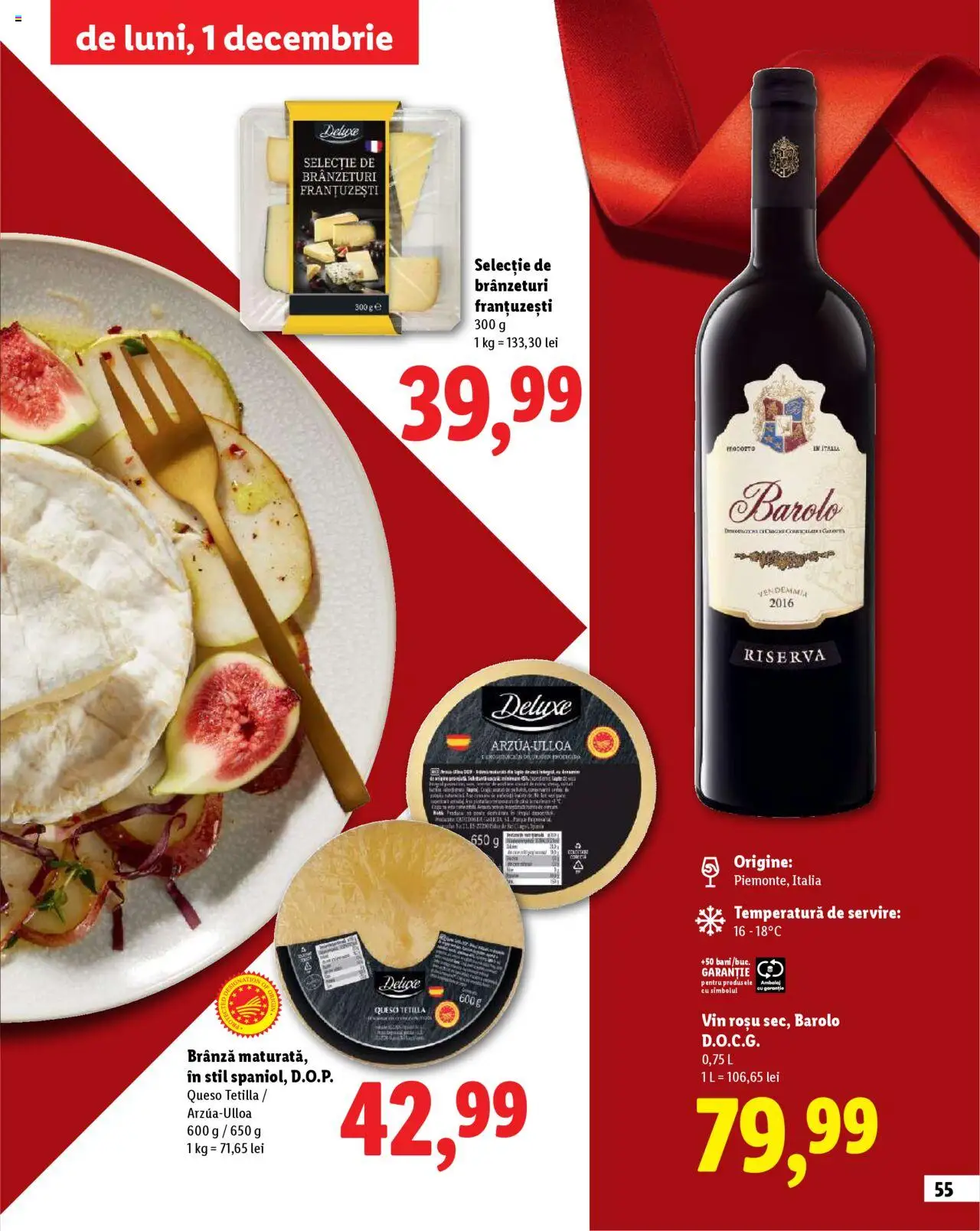 Catalog LIDL 23 Octombrie - 30 Decembrie 2025 | Pagina 55 | Produse: Brânză, Vin