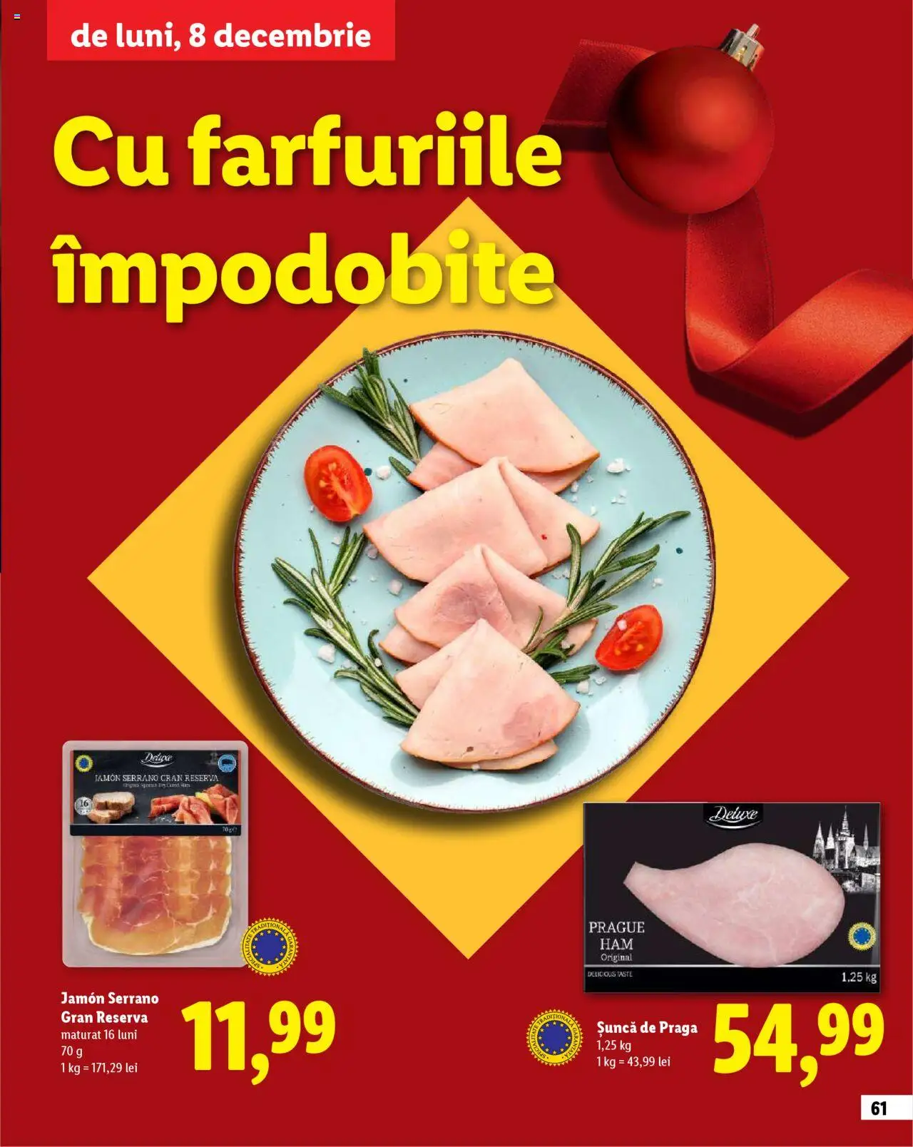 Catalog LIDL 23 Octombrie - 30 Decembrie 2025 | Pagina 61 | Produse: Șuncă