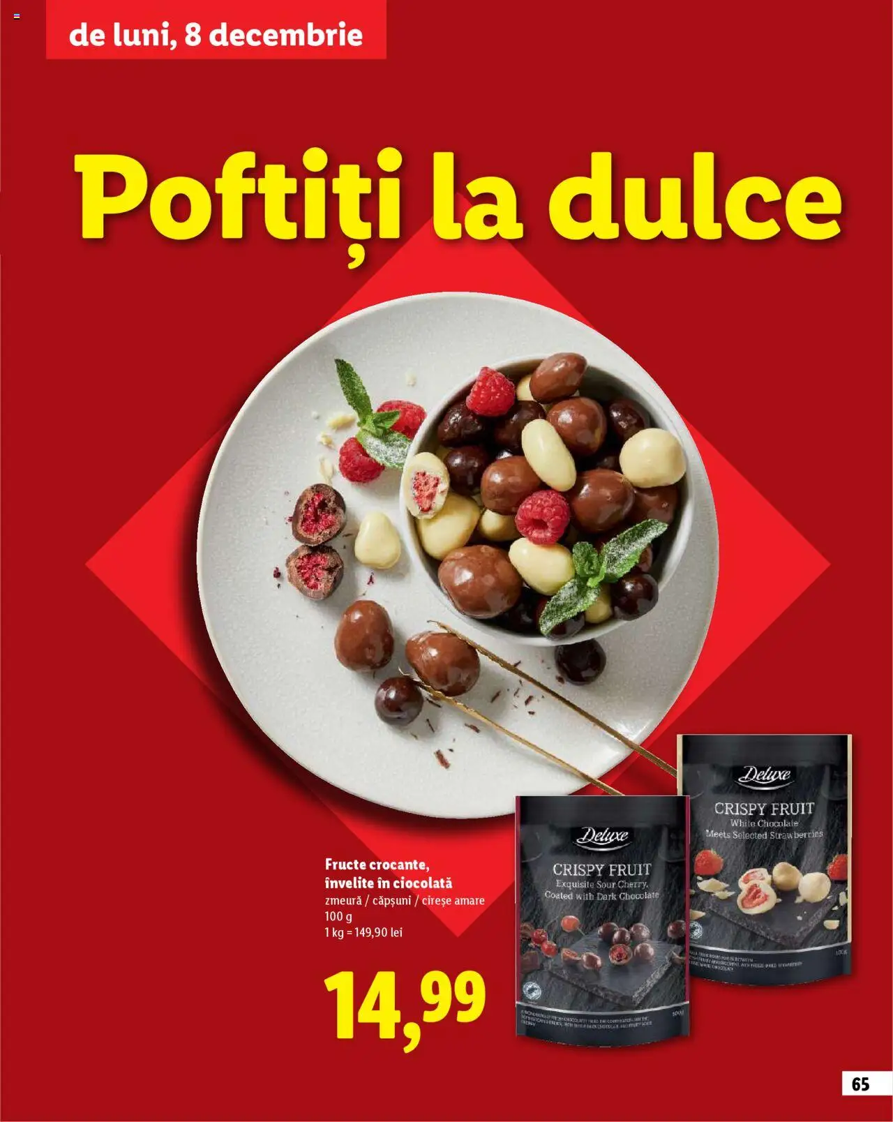 Catalog LIDL 23 Octombrie - 30 Decembrie 2025 | Pagina 65 | Produse: Zmeură, Căpșuni, Cireșe, Fructe