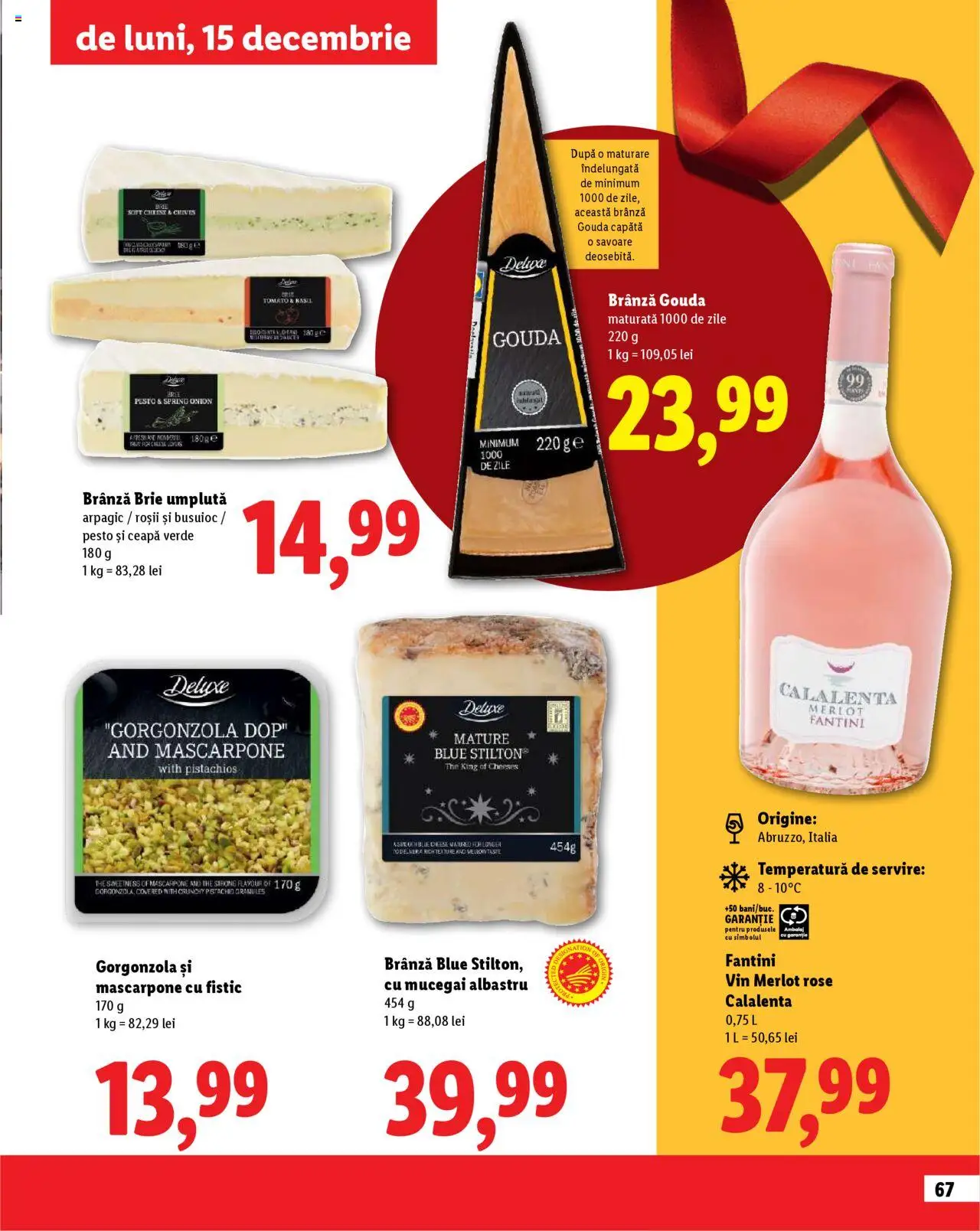 Catalog LIDL 23 Octombrie - 30 Decembrie 2025 | Pagina 67 | Produse: Brânză, Fistic, Ceapă, Gouda