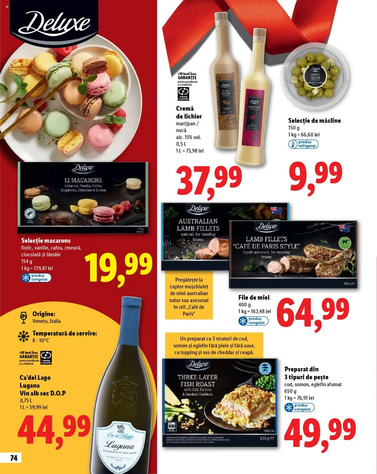 Catalog LIDL 23 Octombrie - 30 Decembrie 2025 | Pagina 74 | Produse: Delgeç, Cremă, Ciocolată, Pește