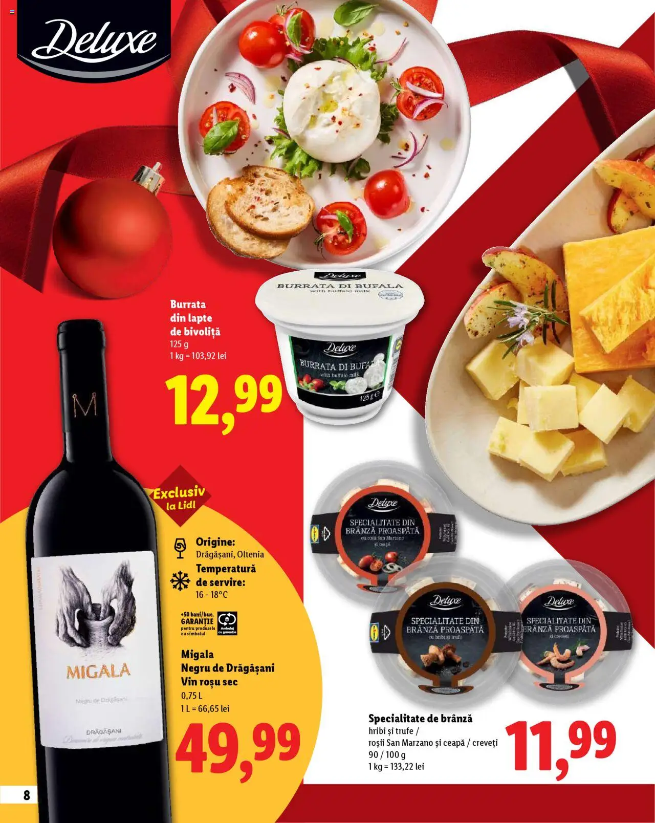 Catalog LIDL 23 Octombrie - 30 Decembrie 2025 | Pagina 8 | Produse: Brânză, Vin, Roșii, Ceapă