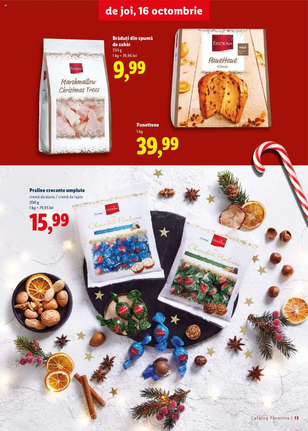 Catalog LIDL 16 Octombrie - 30 Decembrie 2025 | Pagina 13 | Produse: Alune, Praline, Cremă, Zahăr