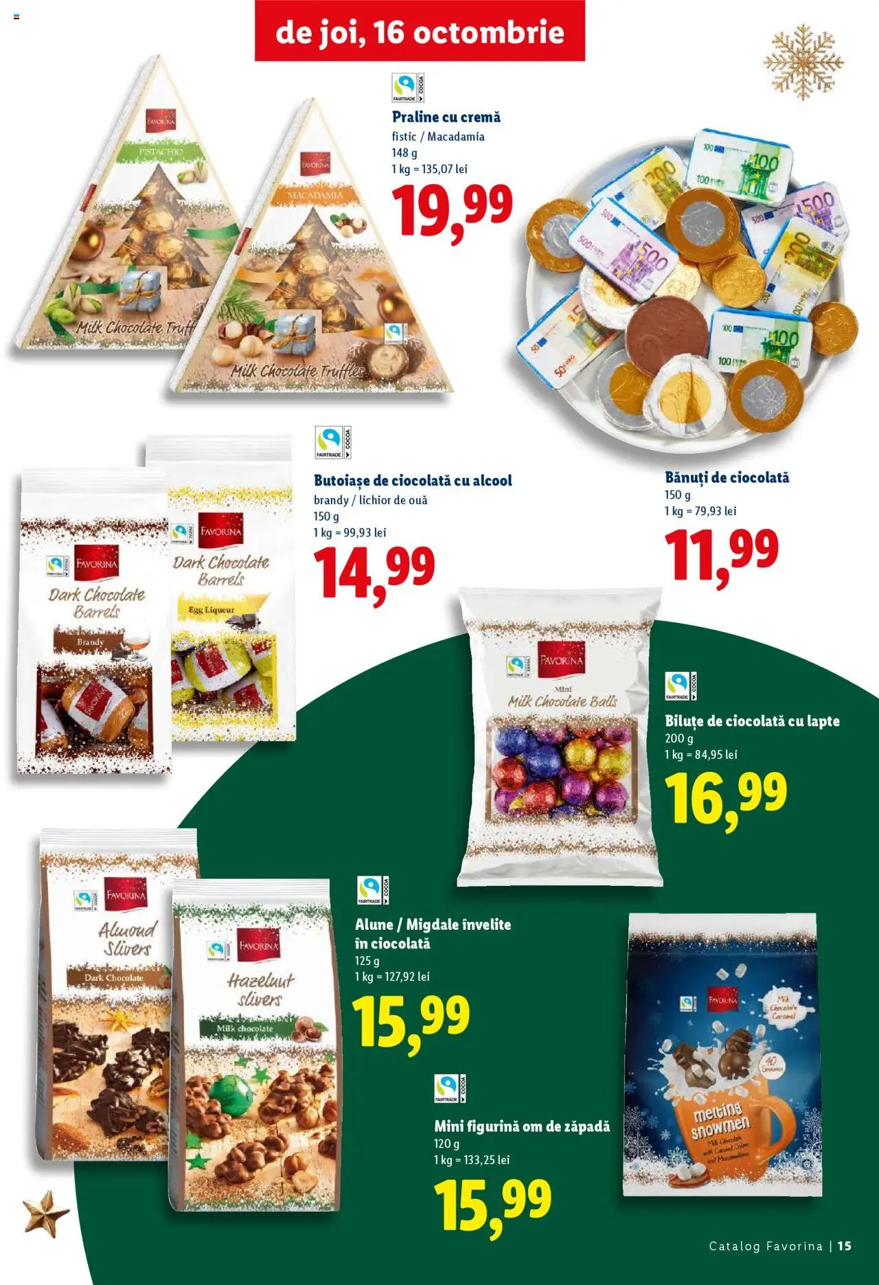 Catalog LIDL 16 Octombrie - 30 Decembrie 2025 | Pagina 15 | Produse: Migdale, Praline, Cremă, Ouă