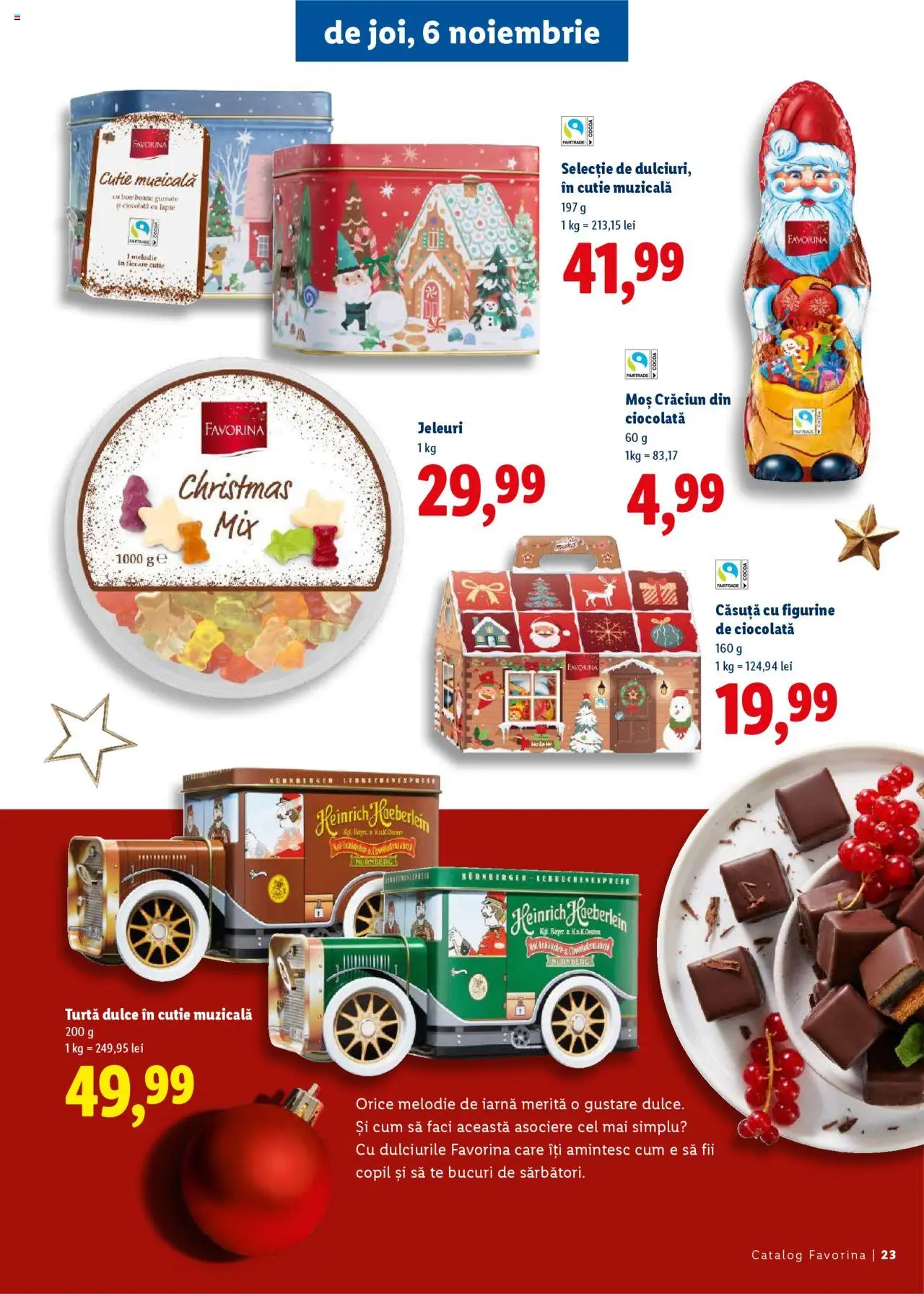 Catalog LIDL 16 Octombrie - 30 Decembrie 2025 | Pagina 23 | Produse: Cutie, Ciocolată, Bomboane, Turtă dulce