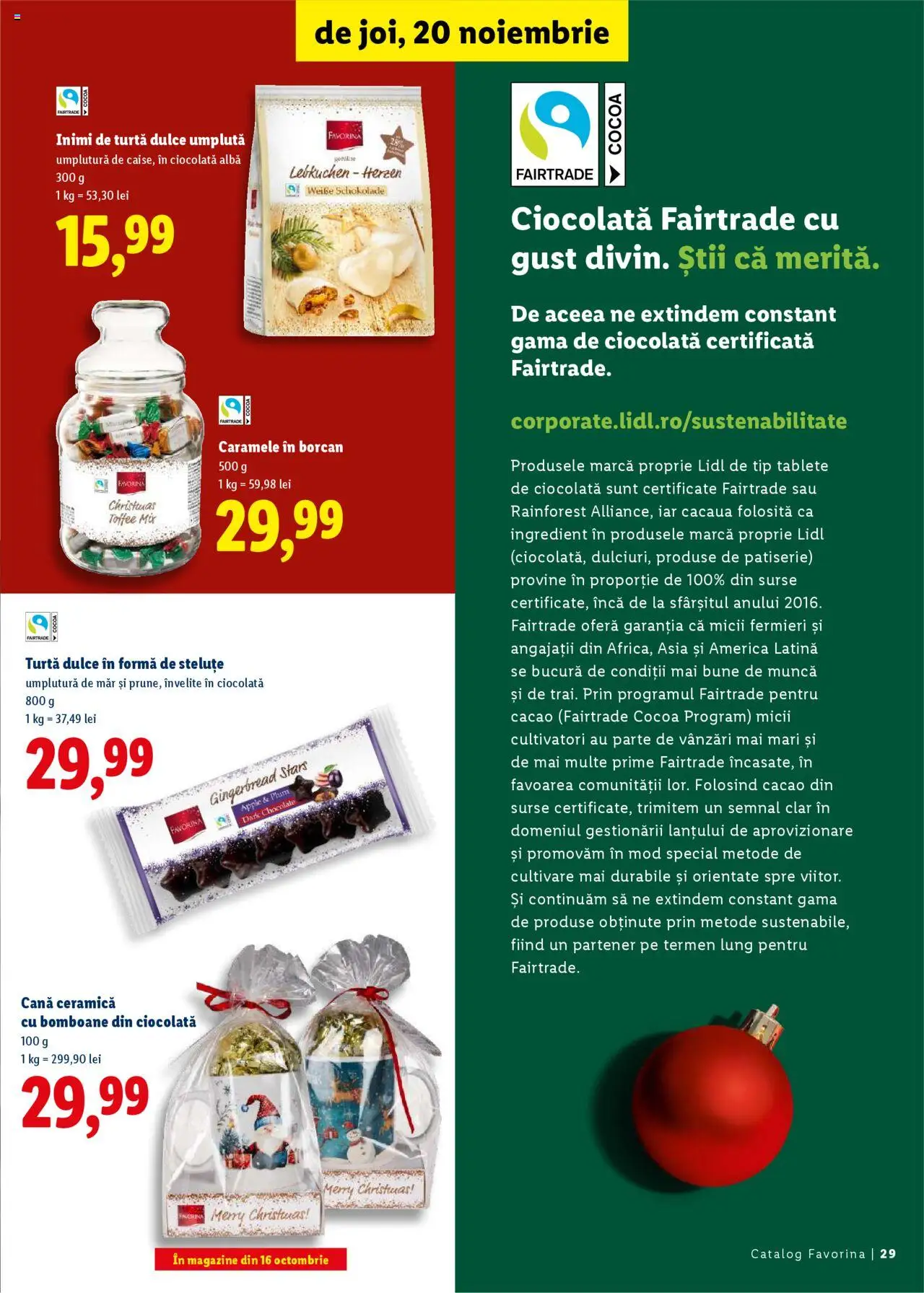 Catalog LIDL 16 Octombrie - 30 Decembrie 2025 | Pagina 29 | Produse: Borcan, Ciocolată, Bomboane, Caramele