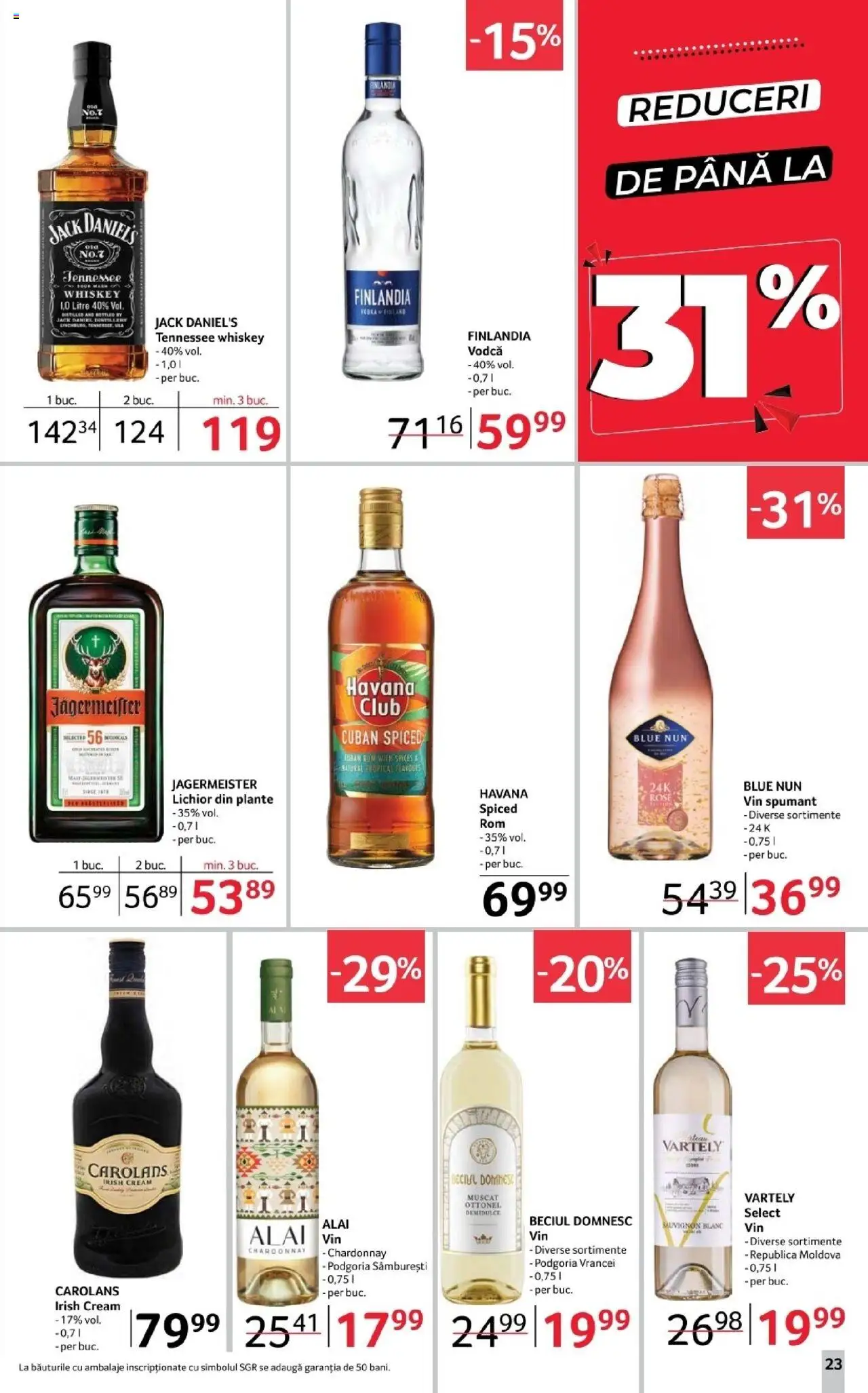 Catalog Selgros 17 - 29 Octombrie 2025 | Pagina 23 | Produse: Su ısıtıcı, Lichior, Vin, Whiskey
