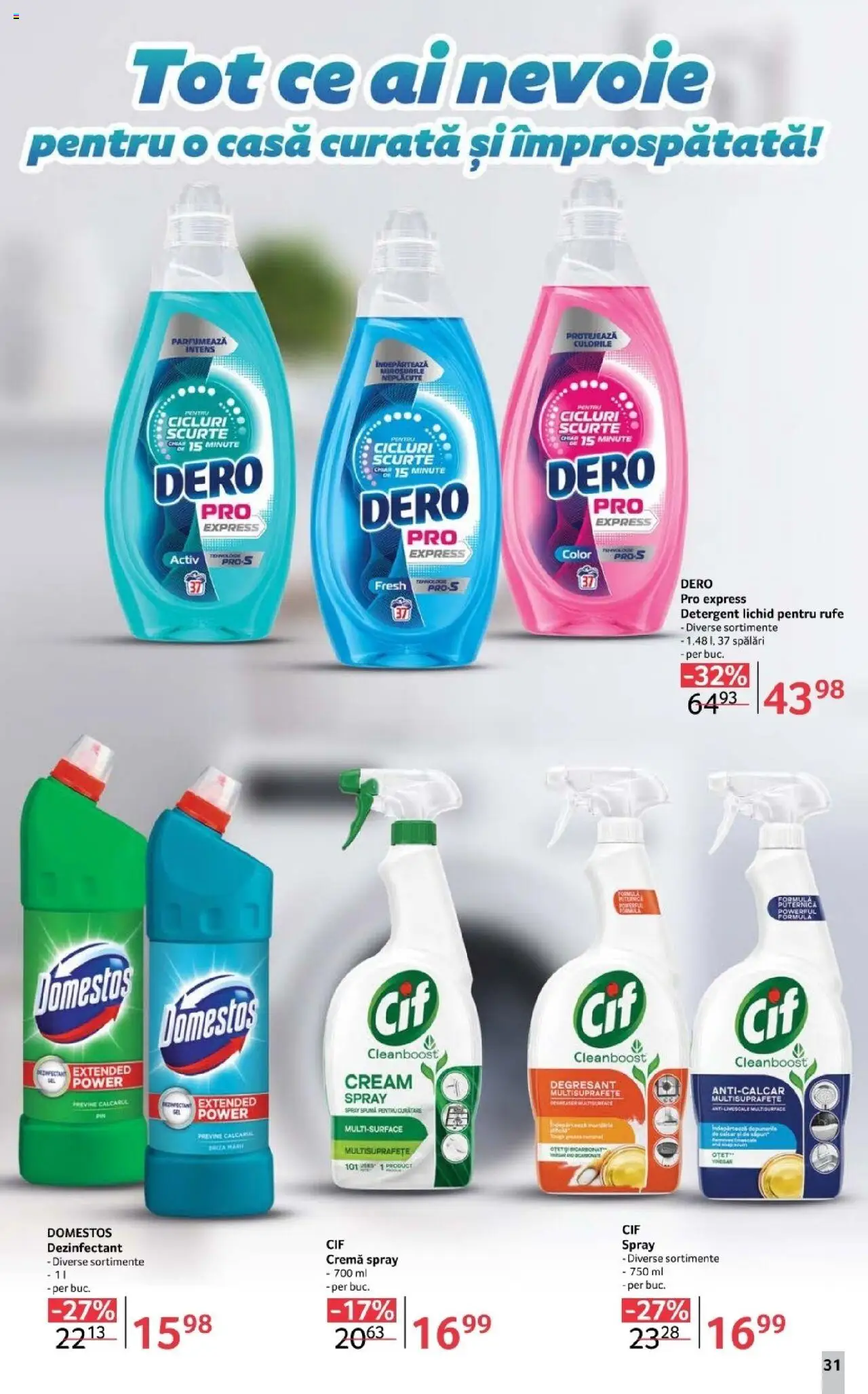 Catalog Selgros 17 - 29 Octombrie 2025 | Pagina 31 | Produse: Cremă, Oțet, Detergent