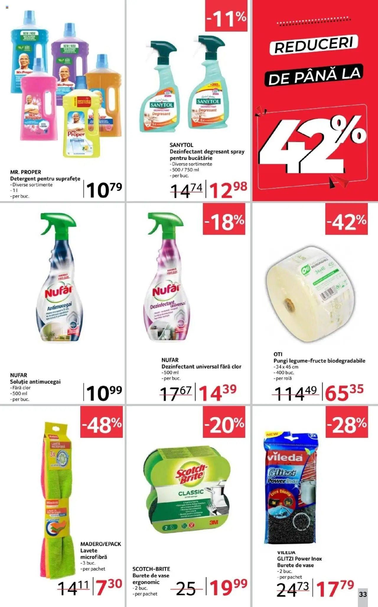 Catalog Selgros 17 - 29 Octombrie 2025 | Pagina 33 | Produse: Bucătărie, Burete, Detergent, Lavete