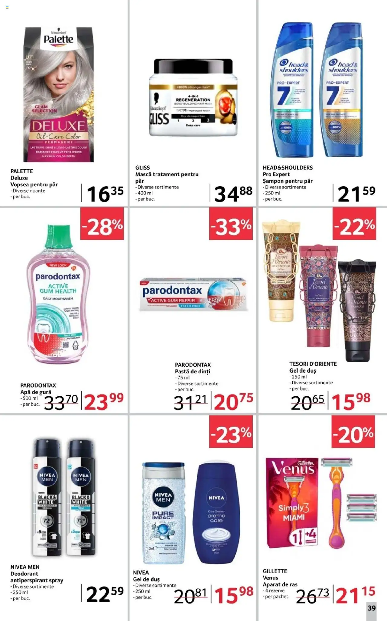 Catalog Selgros 17 - 29 Octombrie 2025 | Pagina 39 | Produse: Aparat De Ras, Vopsea, Șampon, Pastă de dinți