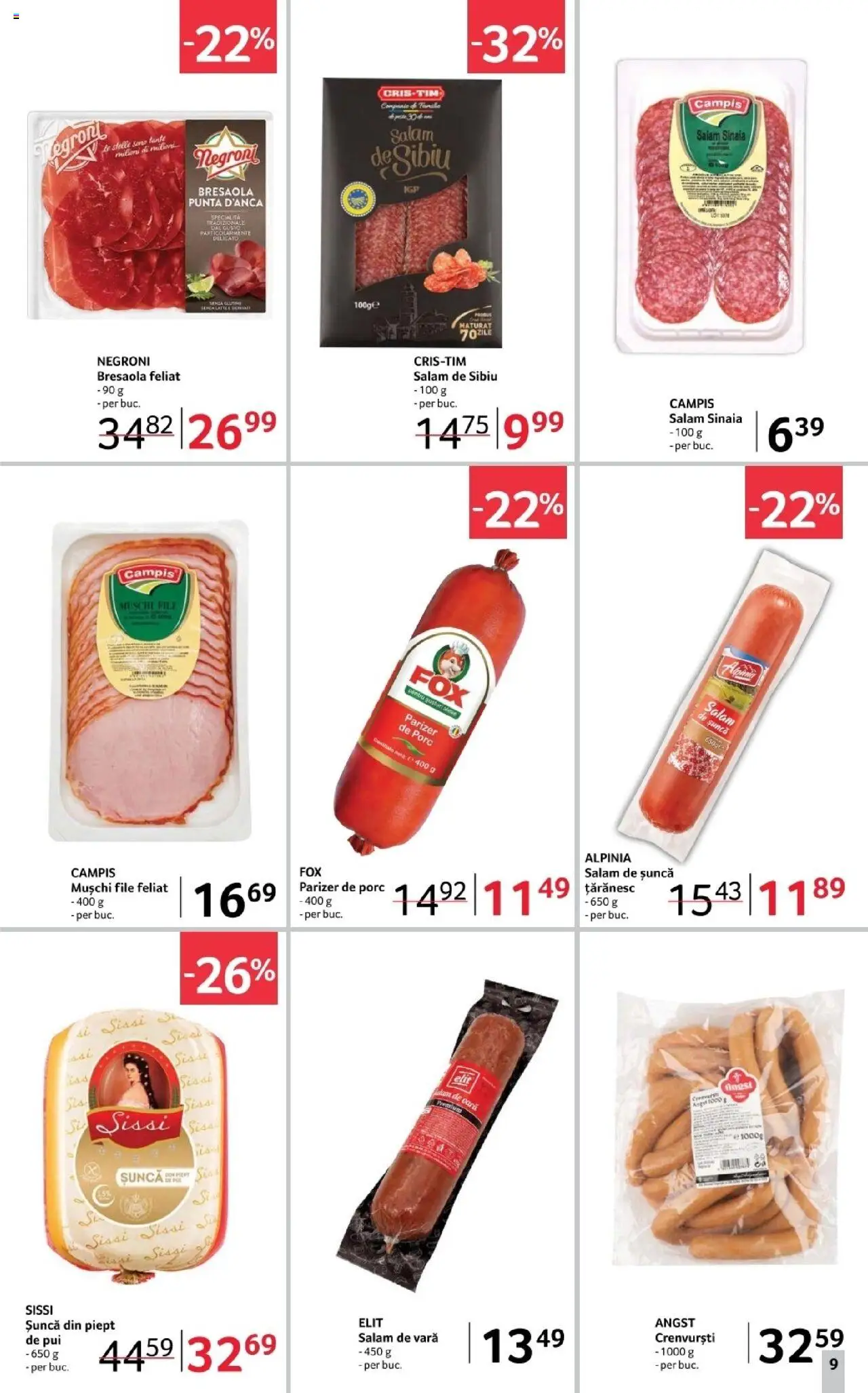 Catalog Selgros 17 - 29 Octombrie 2025 | Pagina 9 | Produse: Hacıyatmaz Kedi Oyuncağı, Salam, Șuncă, Parizer
