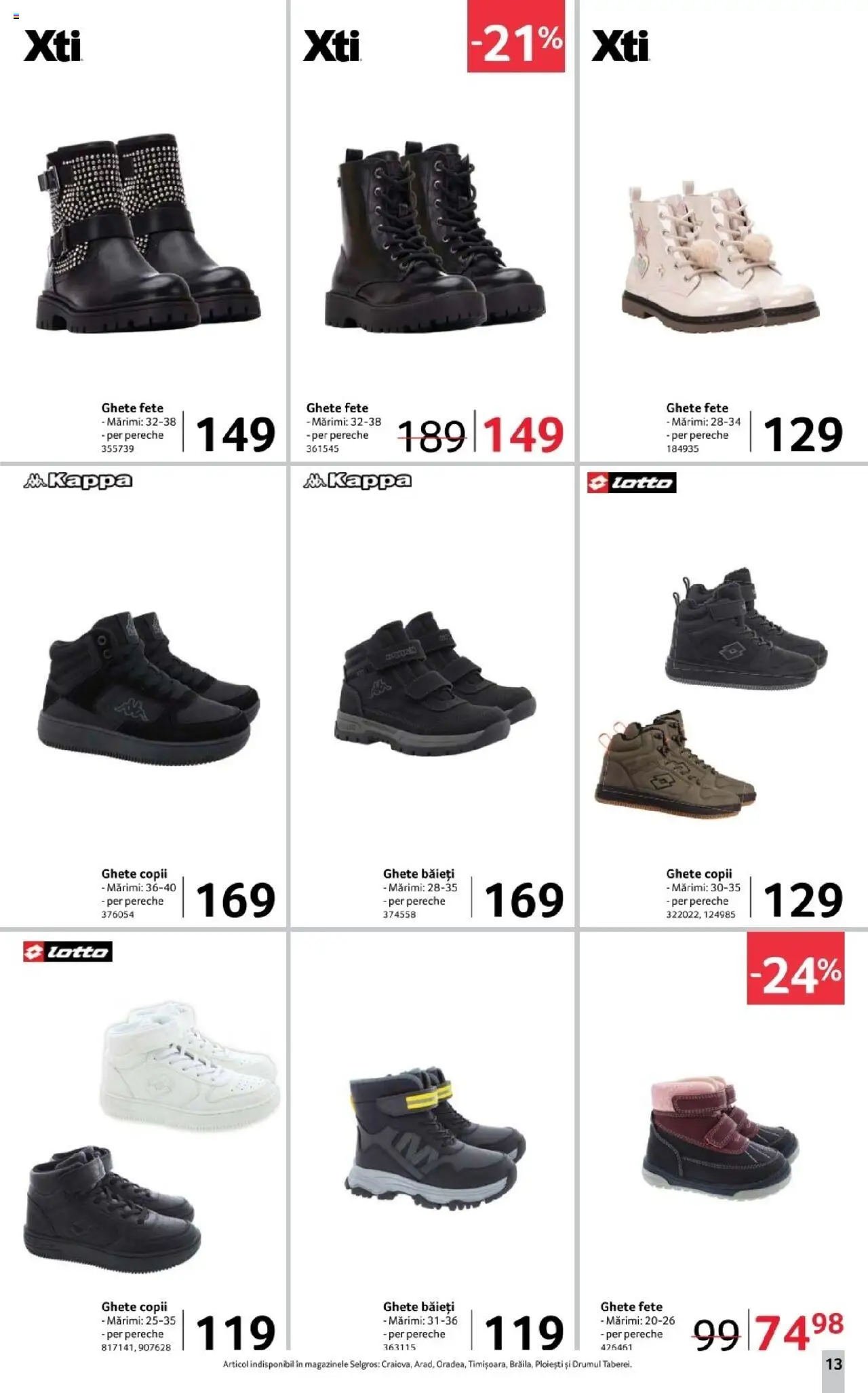 Catalog Selgros 17 - 29 Octombrie 2025 | Pagina 13 | Produse: Ghete