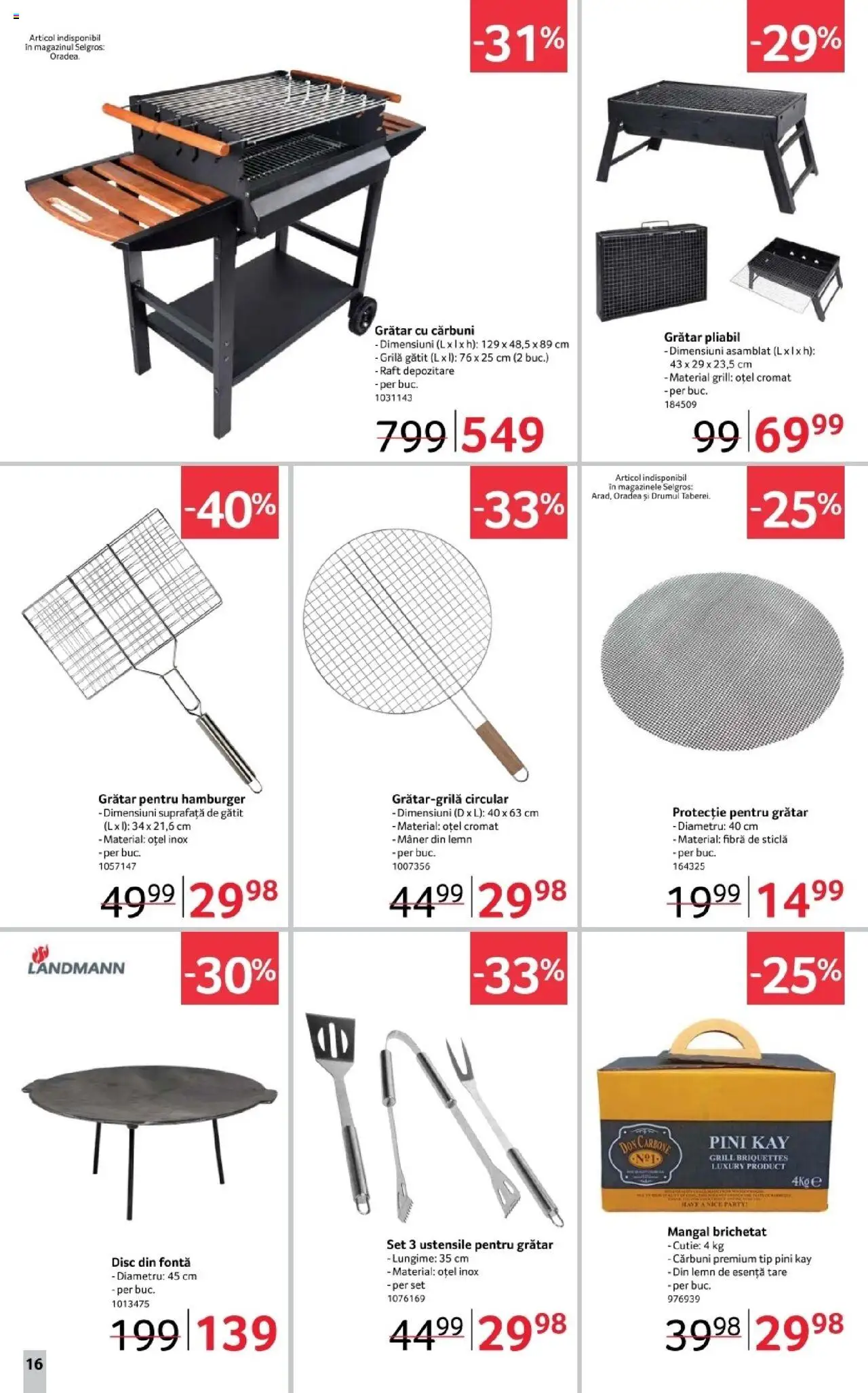 Catalog Selgros 17 - 29 Octombrie 2025 | Pagina 16 | Produse: Raft depozitare, Grătar, Mâner, Cutie