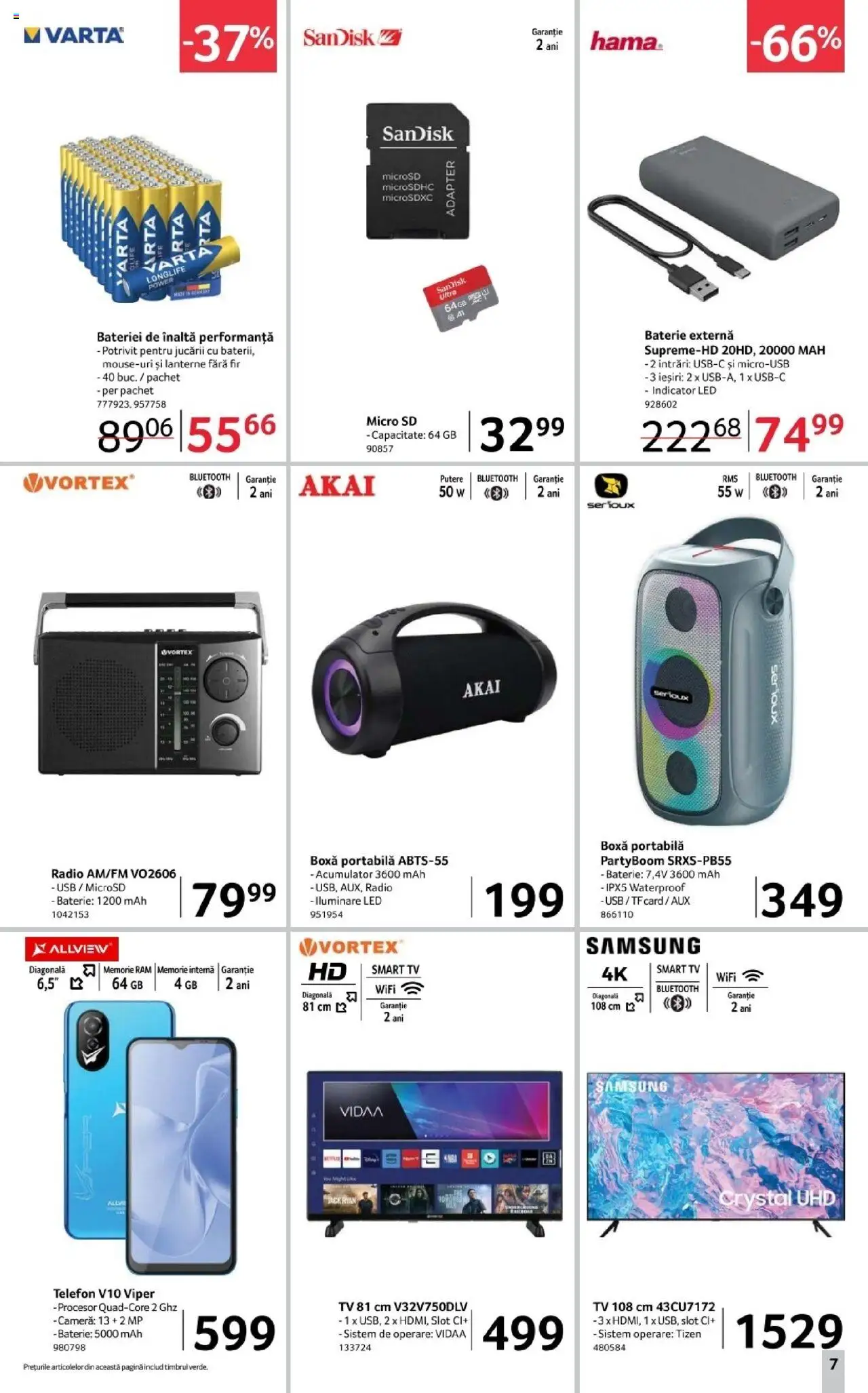 Catalog Selgros 17 - 29 Octombrie 2025 | Pagina 7 | Produse: Memorie, Cameră, Baterie, Boxă portabilă