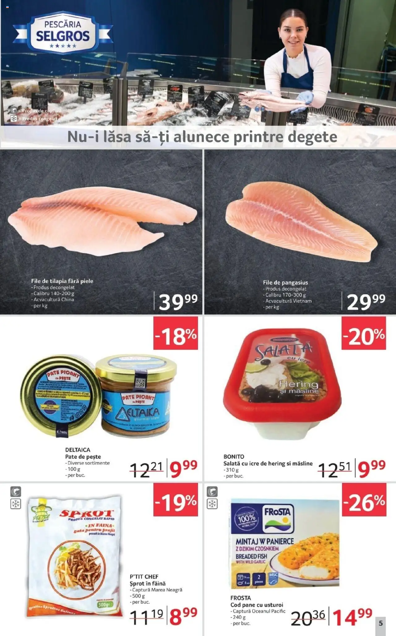 Catalog Selgros 17 - 29 Octombrie 2025 | Pagina 5 | Produse: Făină, Esmer şeker, Salată cu icre, Salată