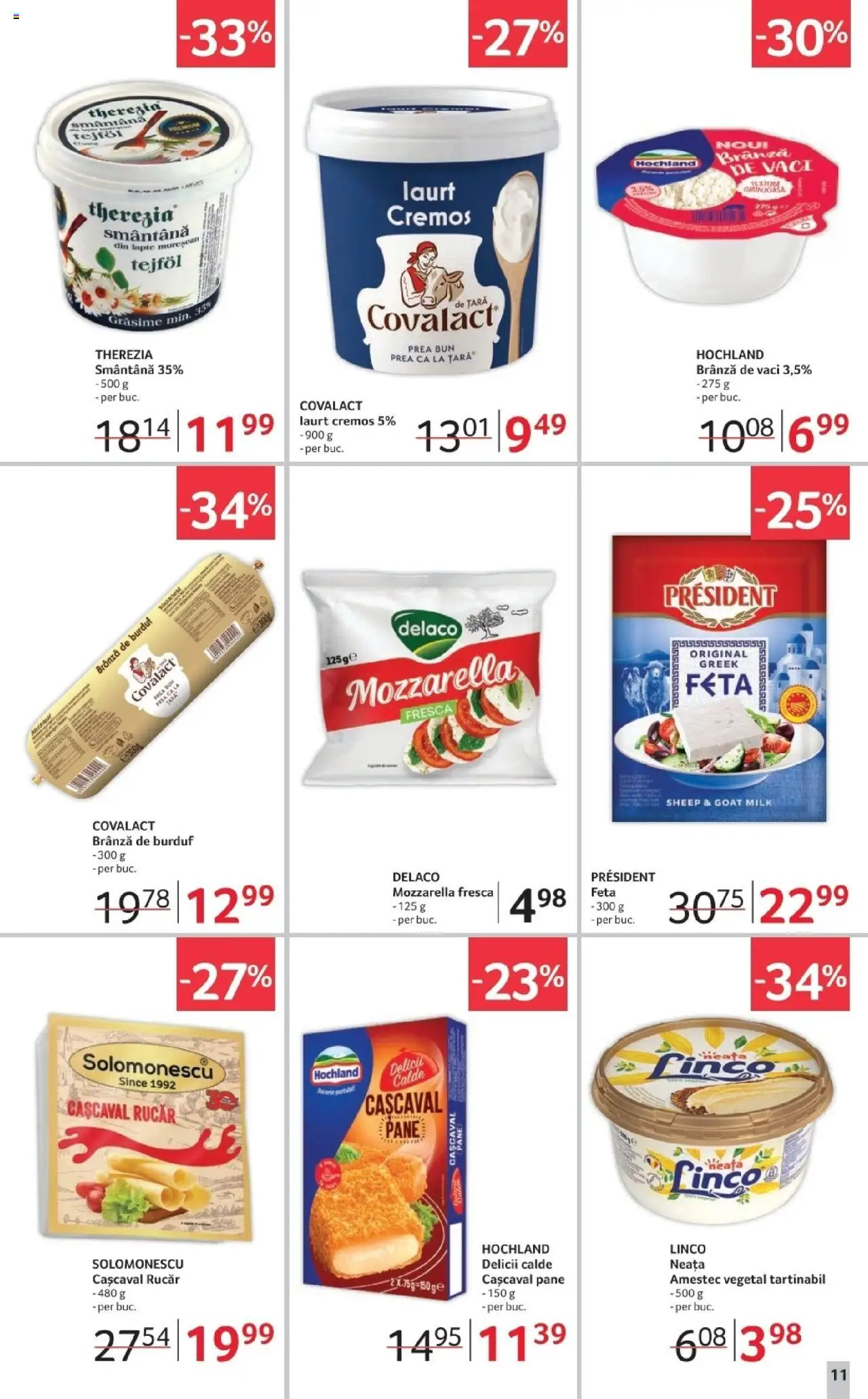 Catalog Selgros 17 - 29 Octombrie 2025 | Pagina 11 | Produse: Cașcaval, Mozzarella, Lapte, Smântână