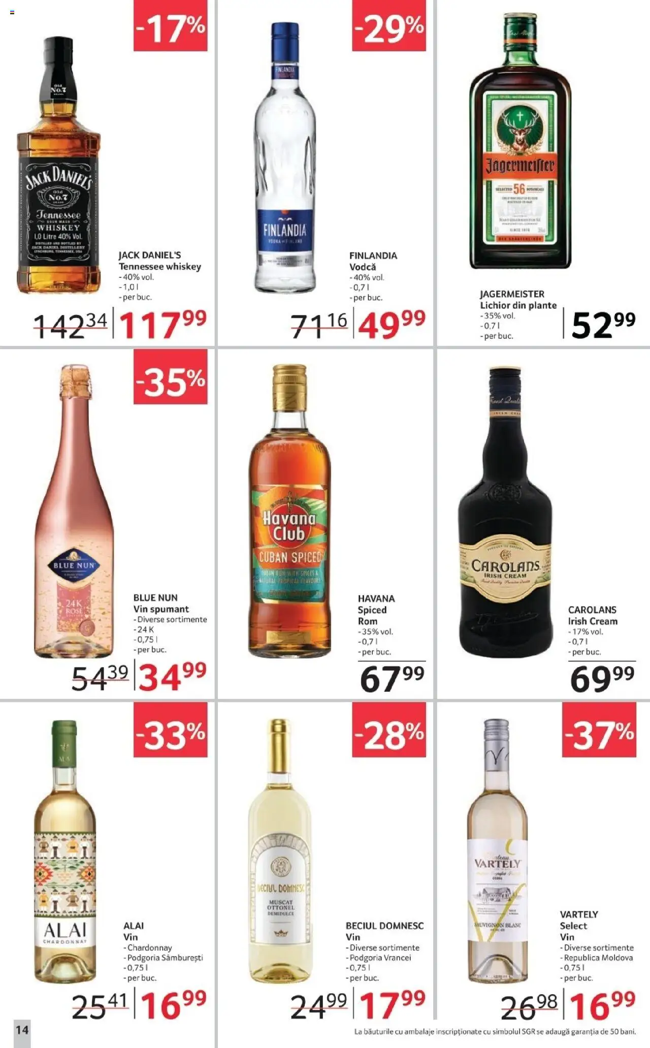 Catalog Selgros 17 - 29 Octombrie 2025 | Pagina 14 | Produse: Lichior, Vin, Ușă, Whiskey