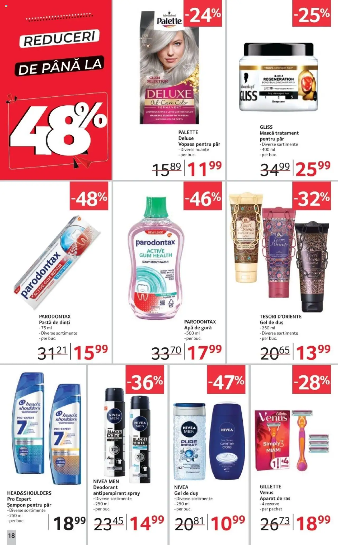 Catalog Selgros 17 - 29 Octombrie 2025 | Pagina 18 | Produse: Aparat De Ras, Duș, Pastă de dinți, Apă de gură