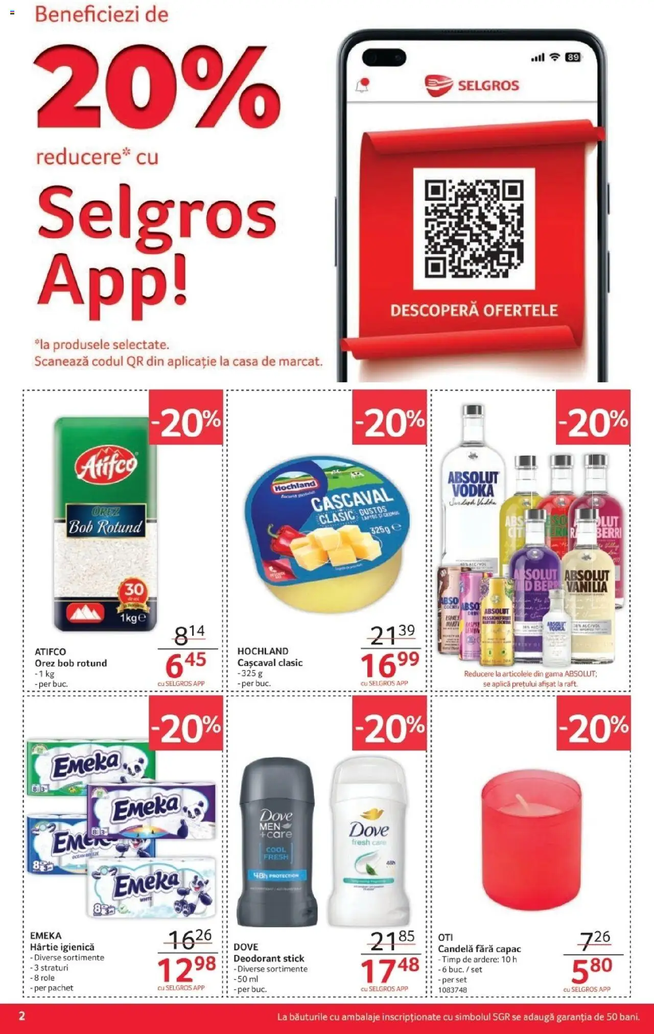 Catalog Selgros 17 - 29 Octombrie 2025 | Pagina 2 | Produse: Role, Cașcaval, Orez, Vodka