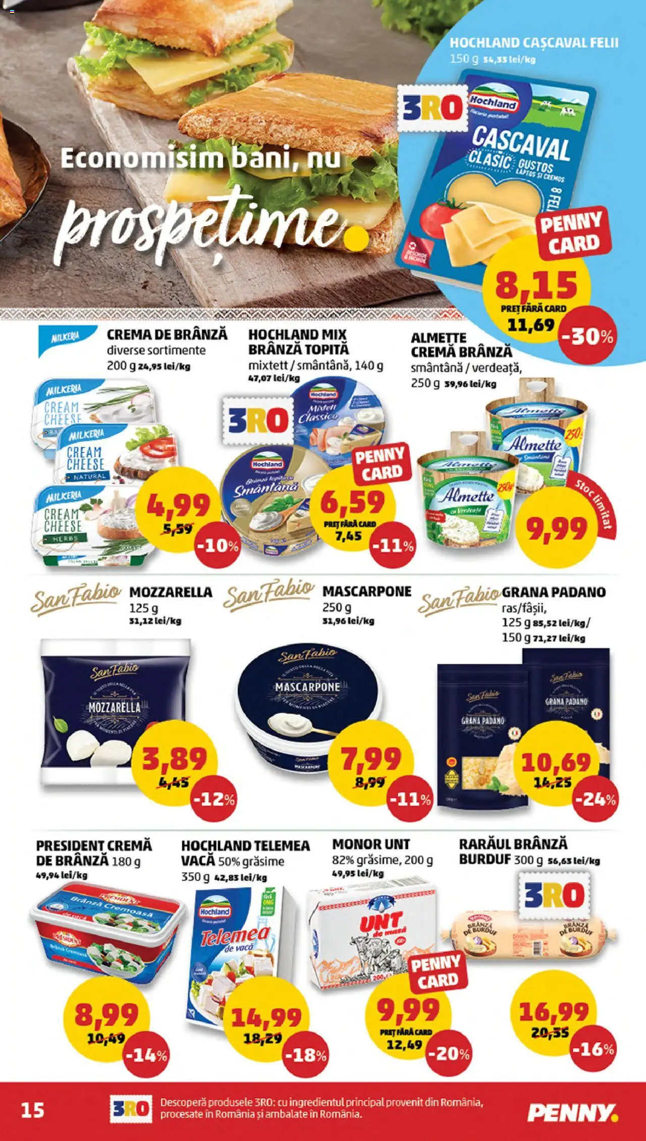 Catalog PENNY Market 15 - 20 Octombrie 2025 | Pagina 15 | Produse: Cașcaval, Mozzarella, Brânză, Mascarpone
