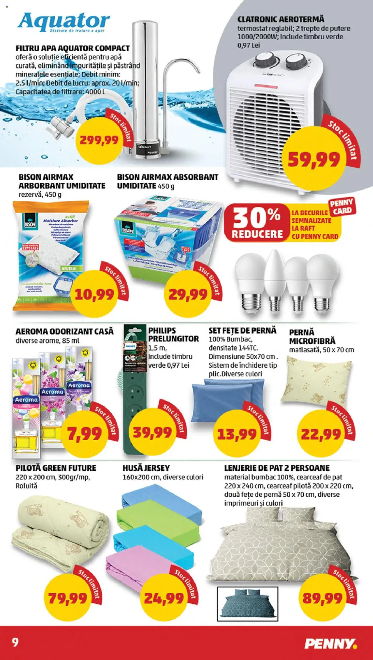 Catalog PENNY Market 15 - 20 Octombrie 2025 | Pagina 9 | Produse: Prelungitor, Pat, Pernă, Filtru apă