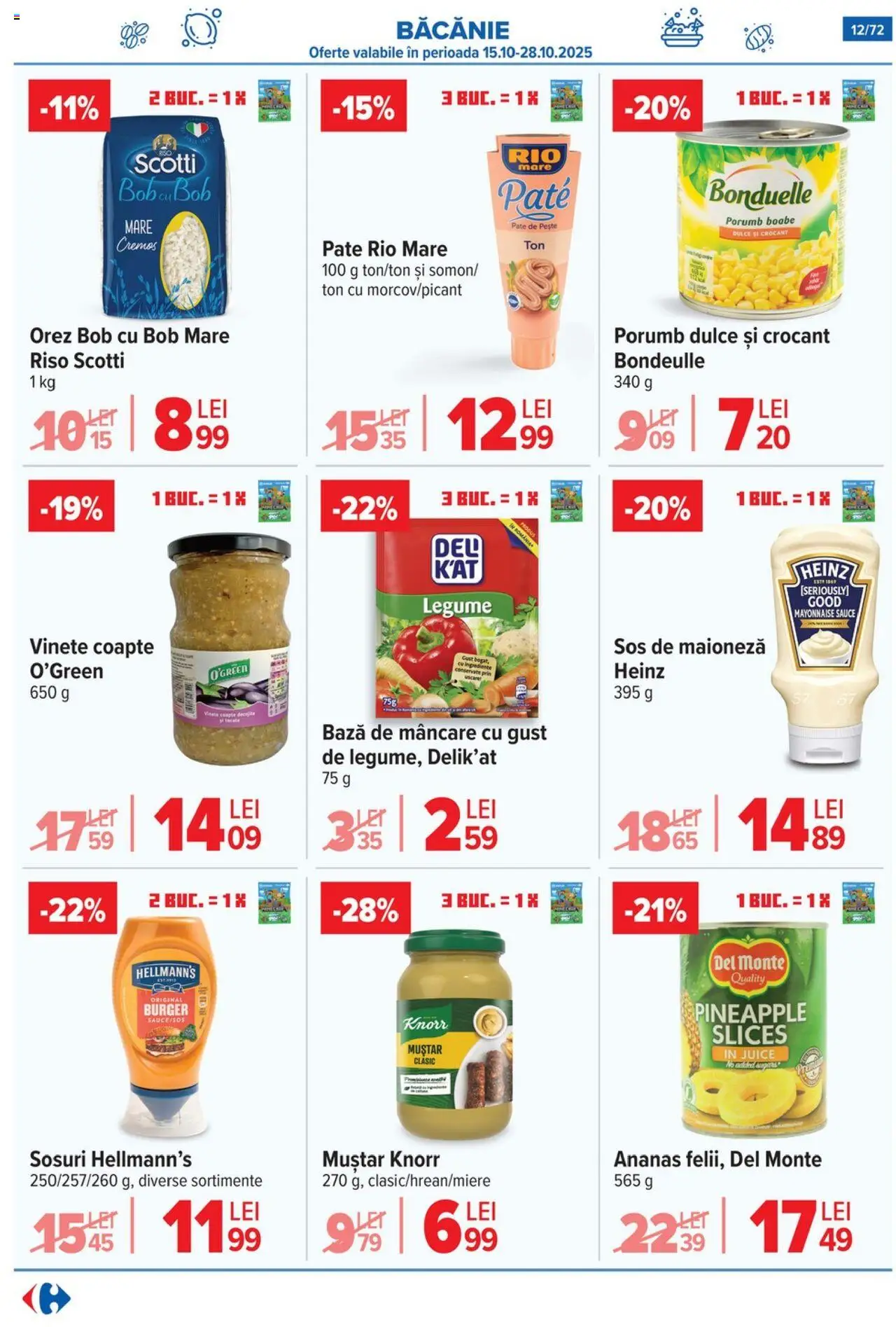 Catalog Carrefour 15 Octombrie - 3 Noiembrie 2025 | Pagina 13 | Produse: Pate, Orez, Ananas, Porumb
