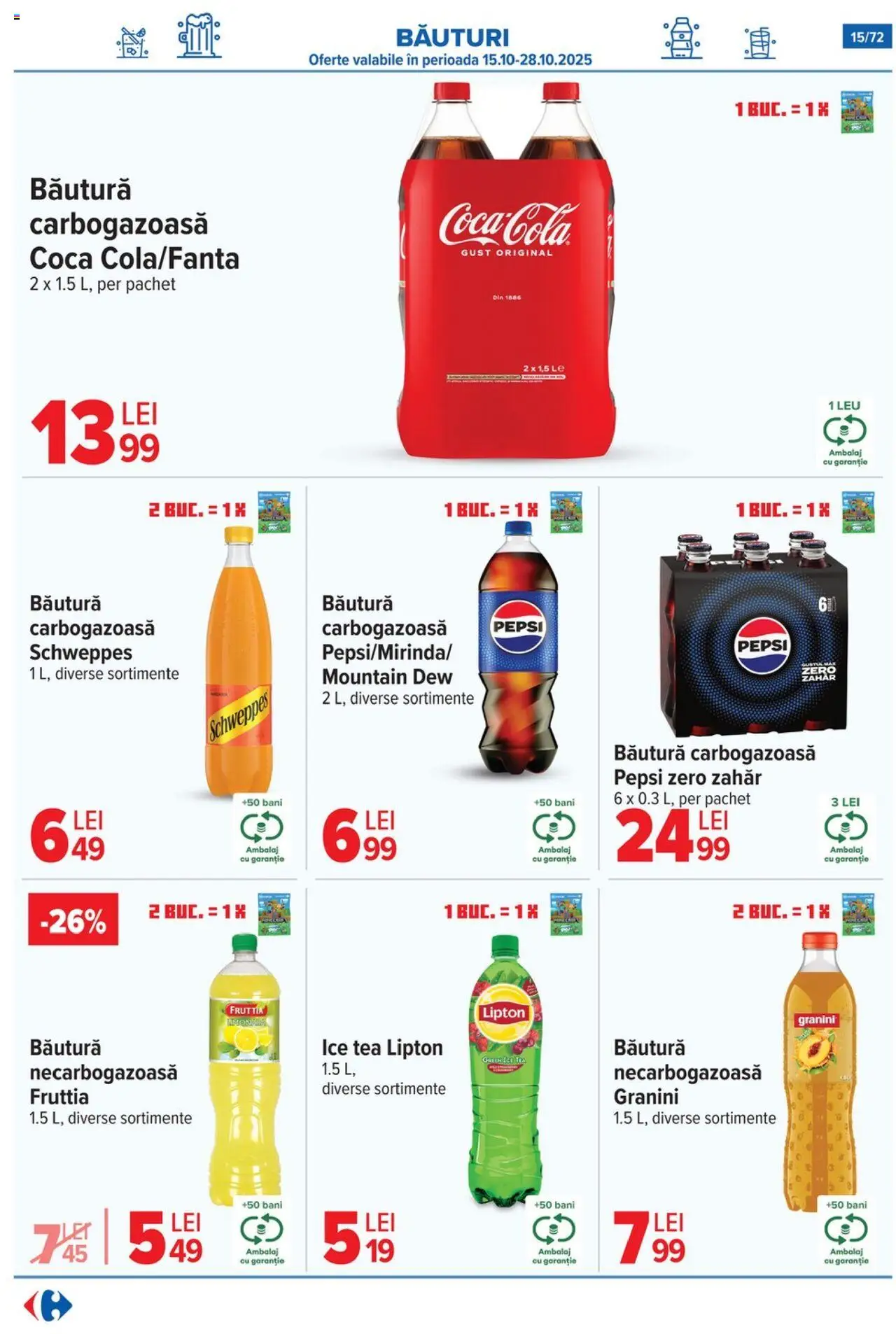 Catalog Carrefour 15 Octombrie - 3 Noiembrie 2025 | Pagina 16 | Produse: Ice tea, Zahăr