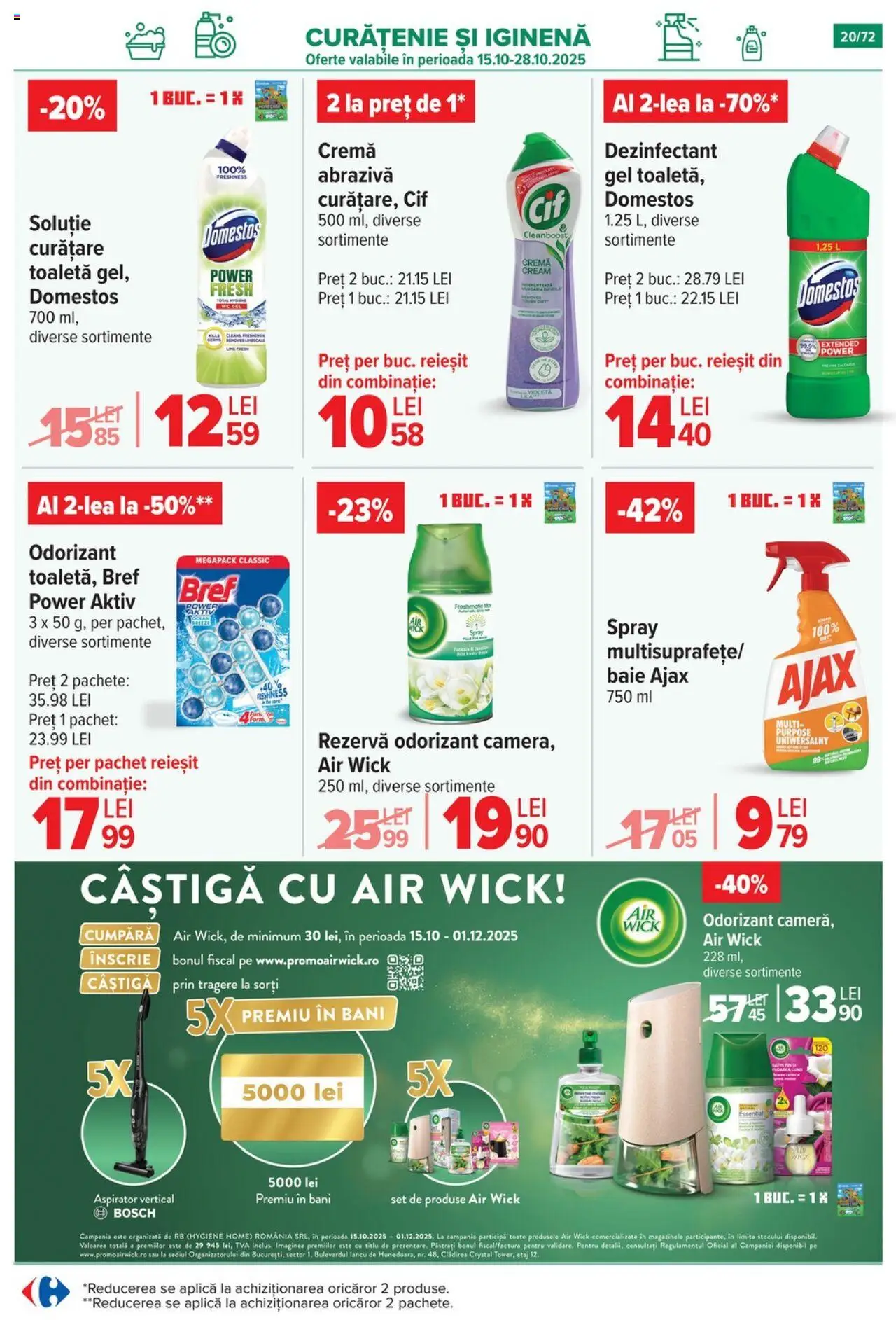 Catalog Carrefour 15 Octombrie - 3 Noiembrie 2025 | Pagina 21 | Produse: Aspirator, Toaletă, Cremă