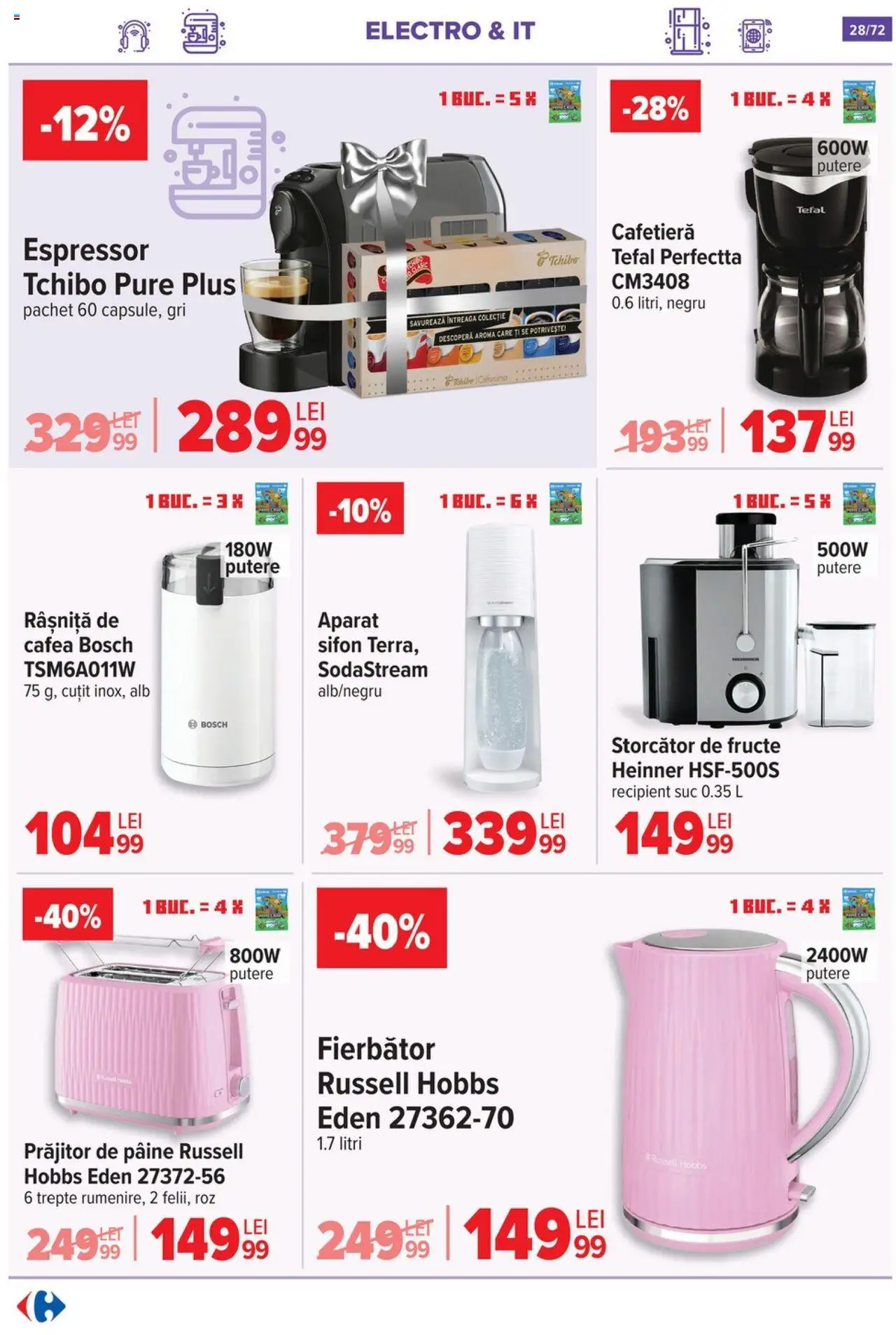 Catalog Carrefour 15 Octombrie - 3 Noiembrie 2025 | Pagina 29 | Produse: Cafetieră, Storcător, Storcător de fructe, Cuțit