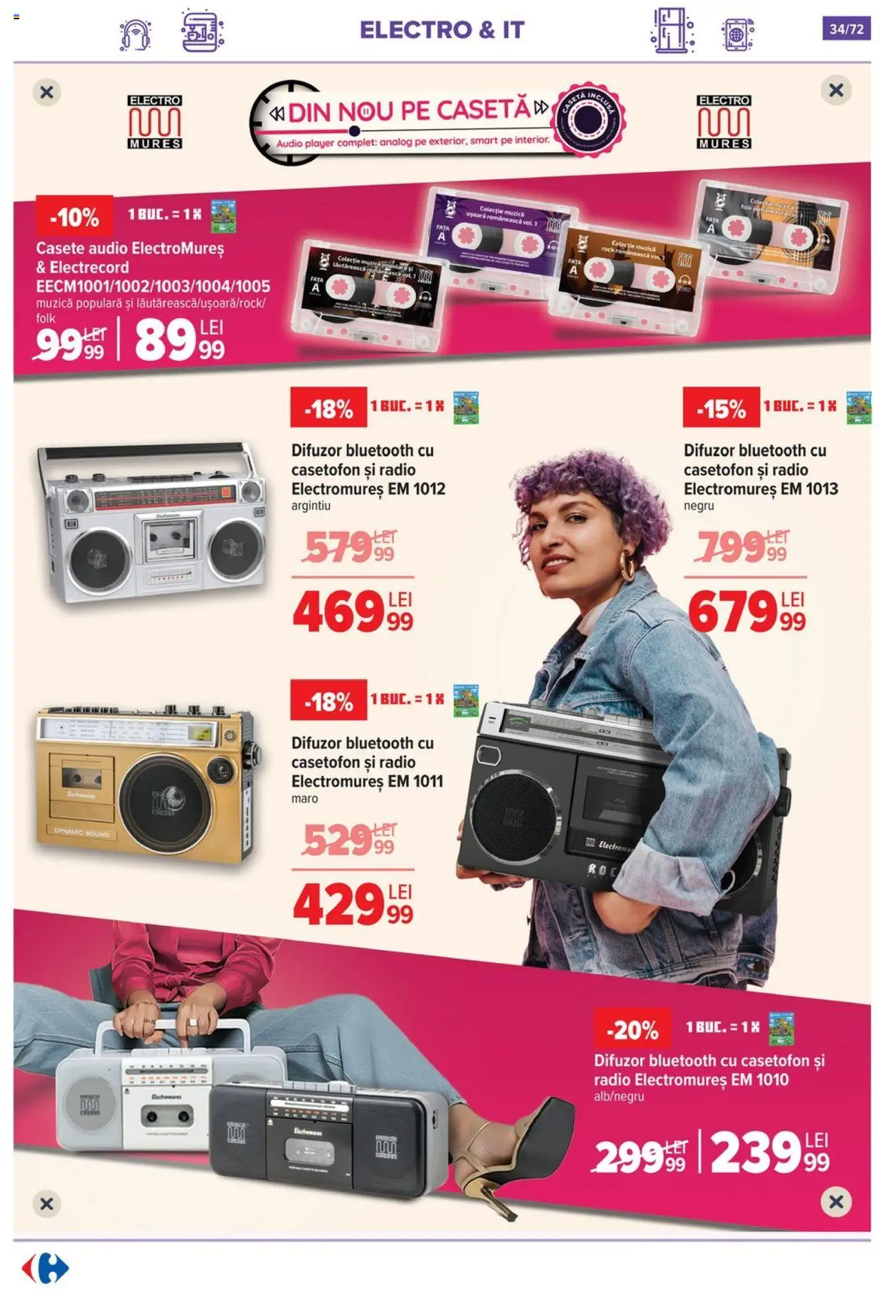 Catalog Carrefour 15 Octombrie - 3 Noiembrie 2025 | Pagina 35 | Produse: Audio, Radio, Player, Difuzor