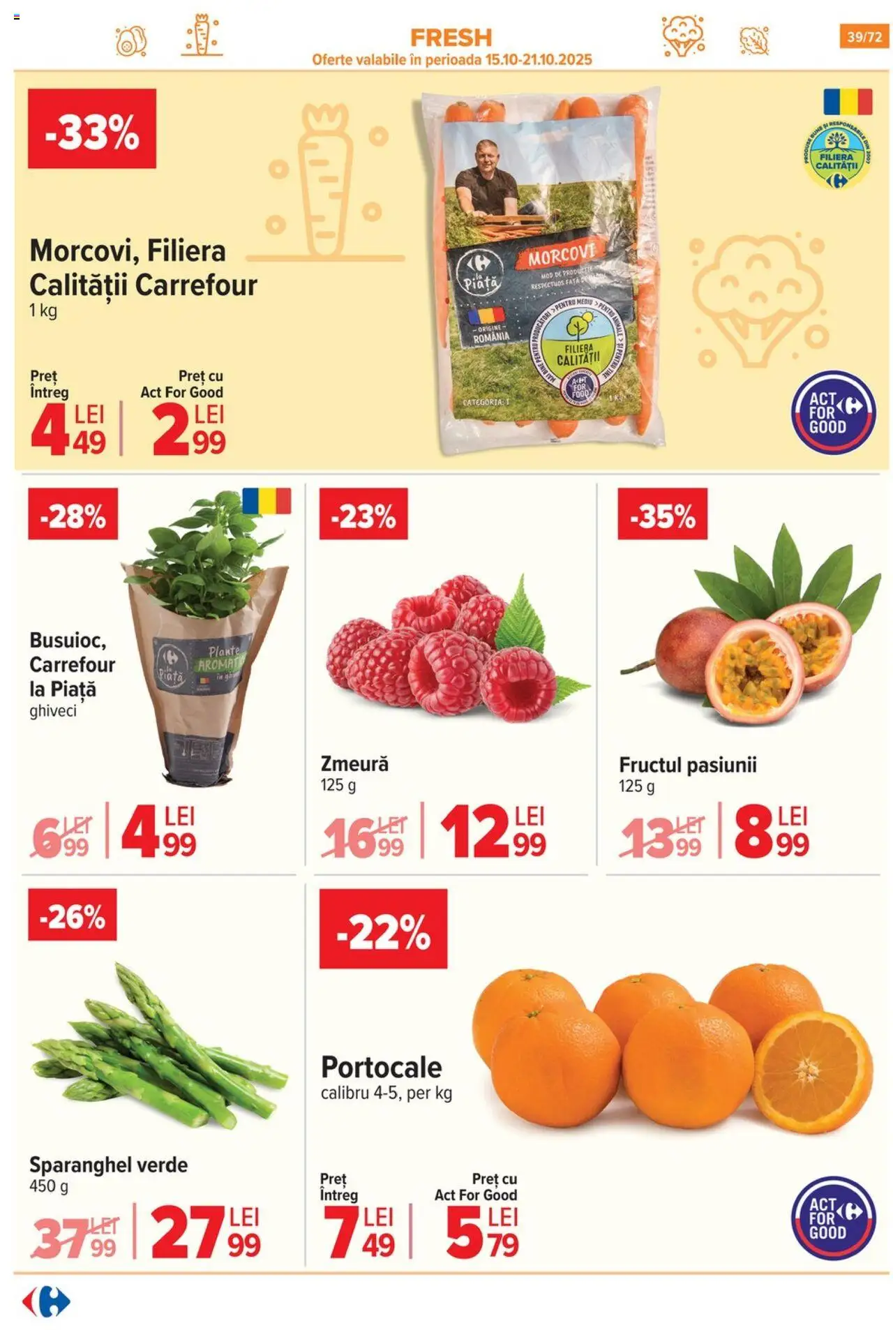 Catalog Carrefour 15 Octombrie - 3 Noiembrie 2025 | Pagina 41 | Produse: Zmeură, Ghiveci, Portocale, Morcovi