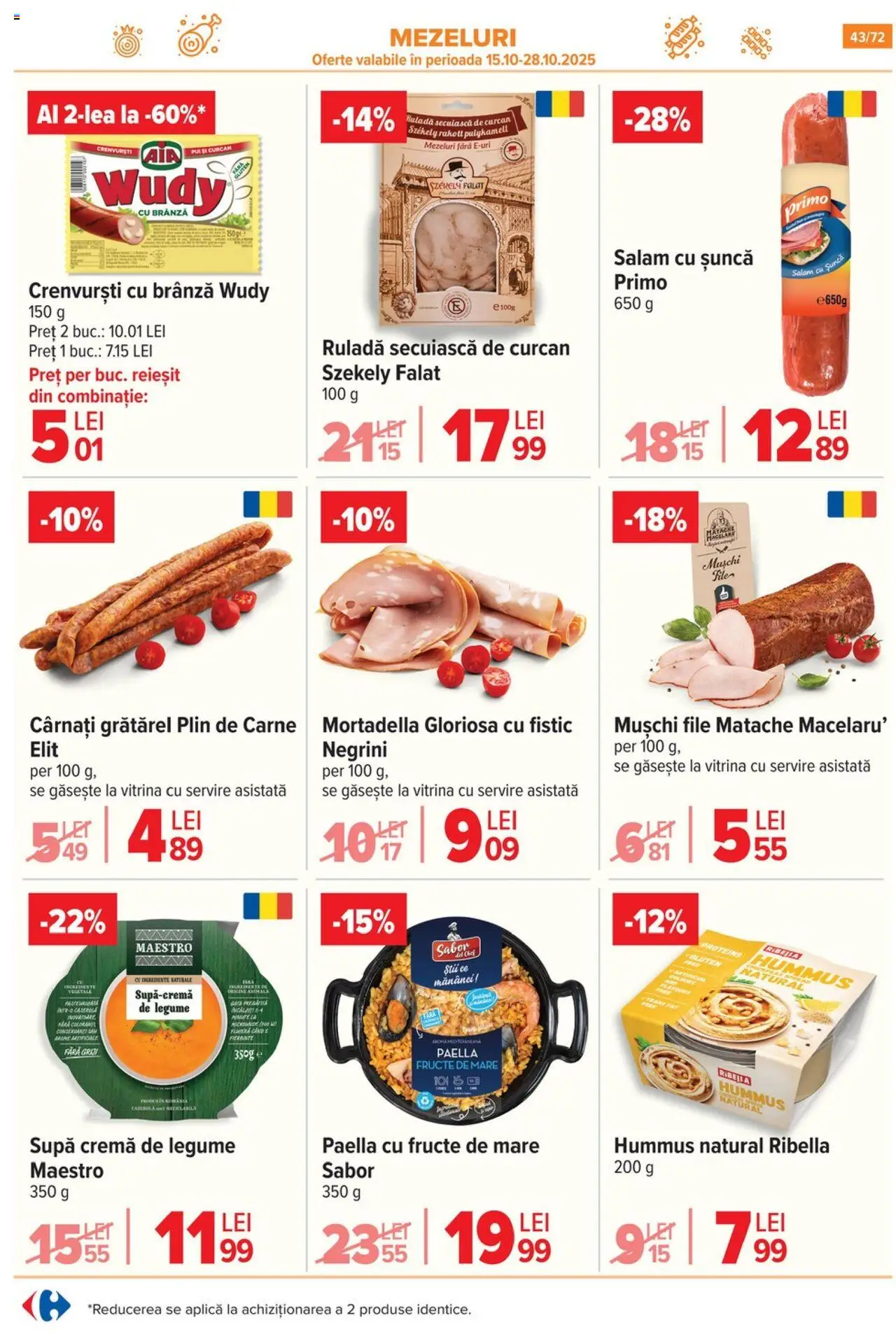 Catalog Carrefour 15 Octombrie - 3 Noiembrie 2025 | Pagina 45 | Produse: Crenvurști, Fistic, Fructe, Fructe De Mare