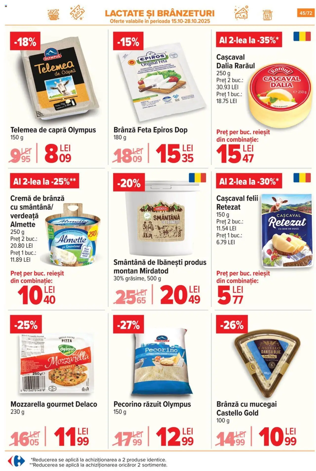 Catalog Carrefour 15 Octombrie - 3 Noiembrie 2025 | Pagina 47 | Produse: Light Kedi Konservesi, Cașcaval, Brânză, Cremă de brânză