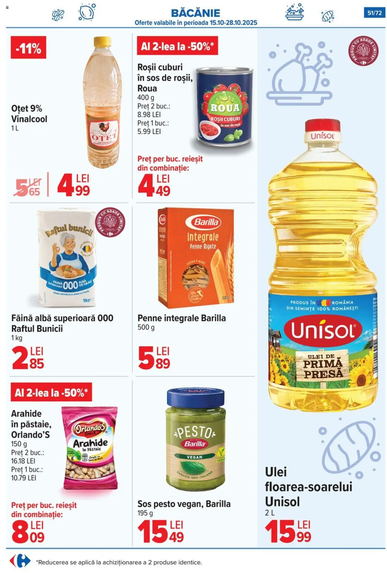 Catalog Carrefour 15 Octombrie - 3 Noiembrie 2025 | Pagina 53 | Produse: Arahide, Ulei, Făină, Roșii