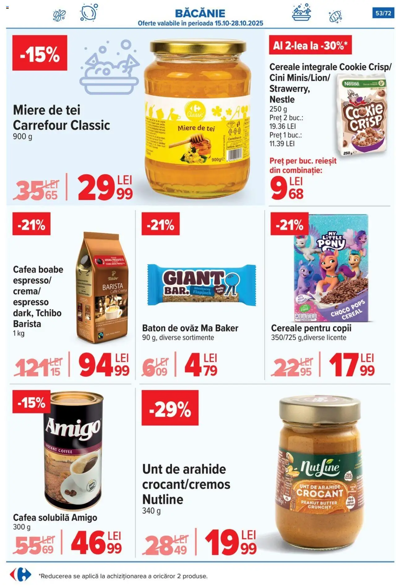 Catalog Carrefour 15 Octombrie - 3 Noiembrie 2025 | Pagina 55 | Produse: Unt, Cremă, Cafea, Cereale