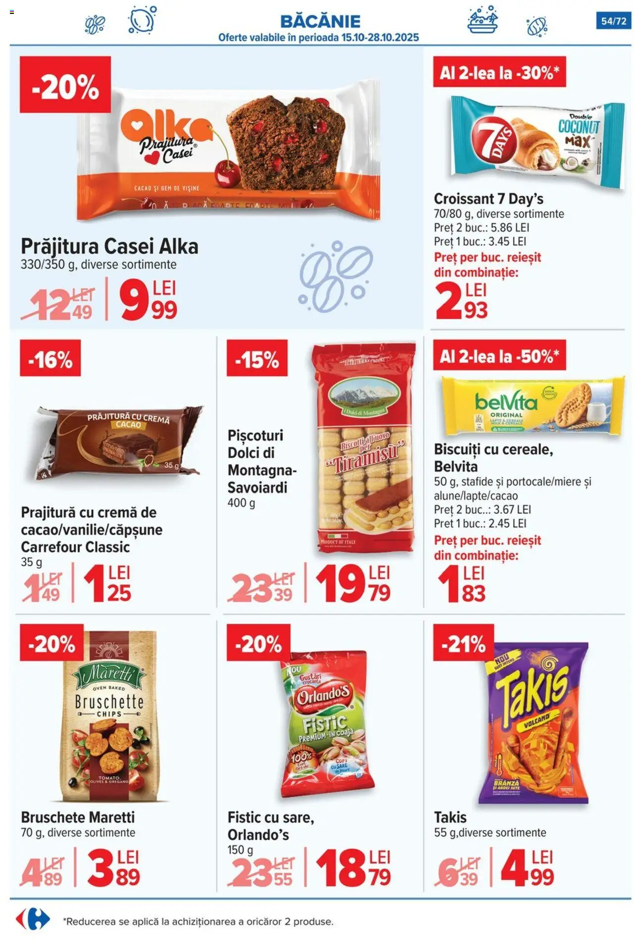 Catalog Carrefour 15 Octombrie - 3 Noiembrie 2025 | Pagina 56 | Produse: Cremă, Tiramisu, Cacao, Sare