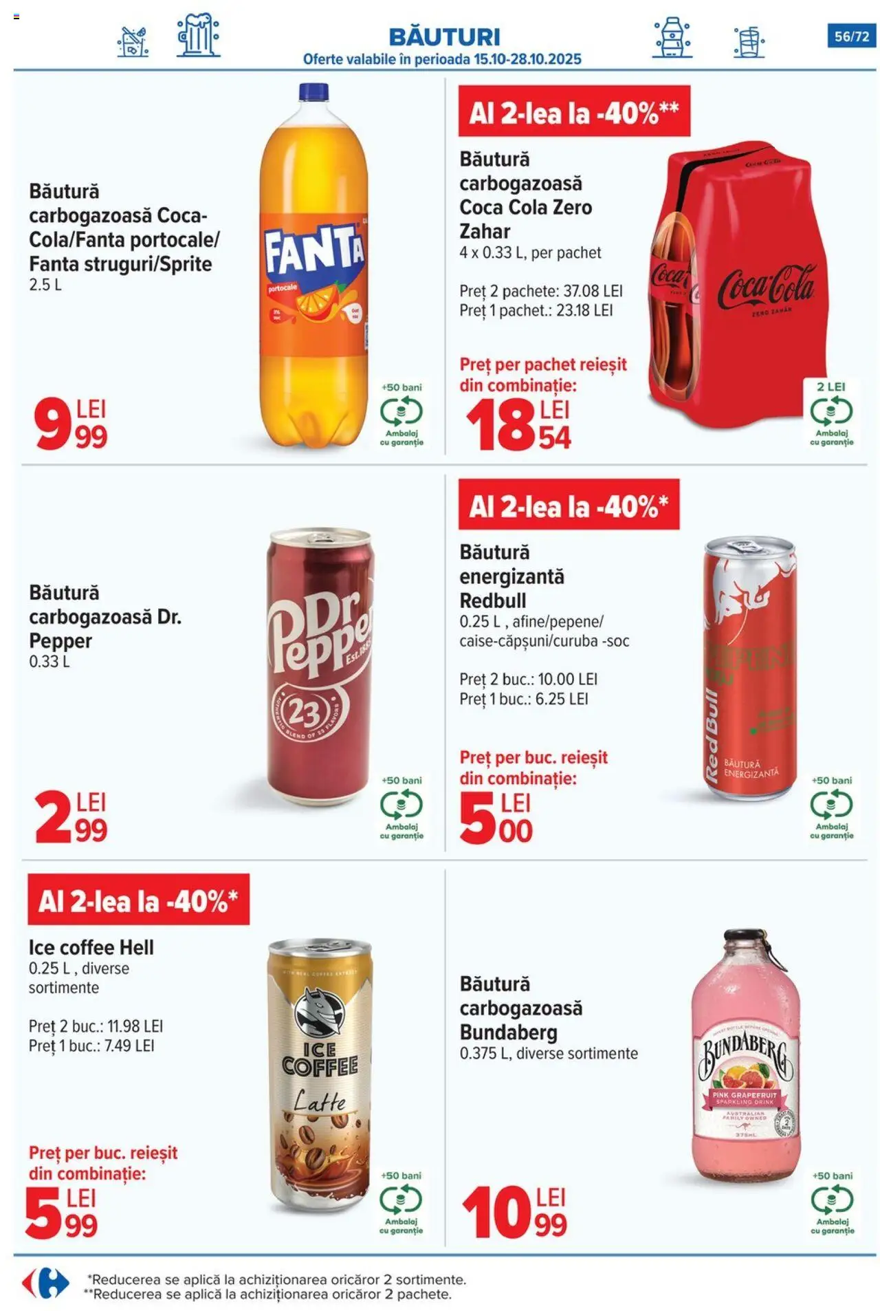 Catalog Carrefour 15 Octombrie - 3 Noiembrie 2025 | Pagina 58 | Produse: Köpek Sabunu, Amerikan servis, Băutură energizantă, Portocale
