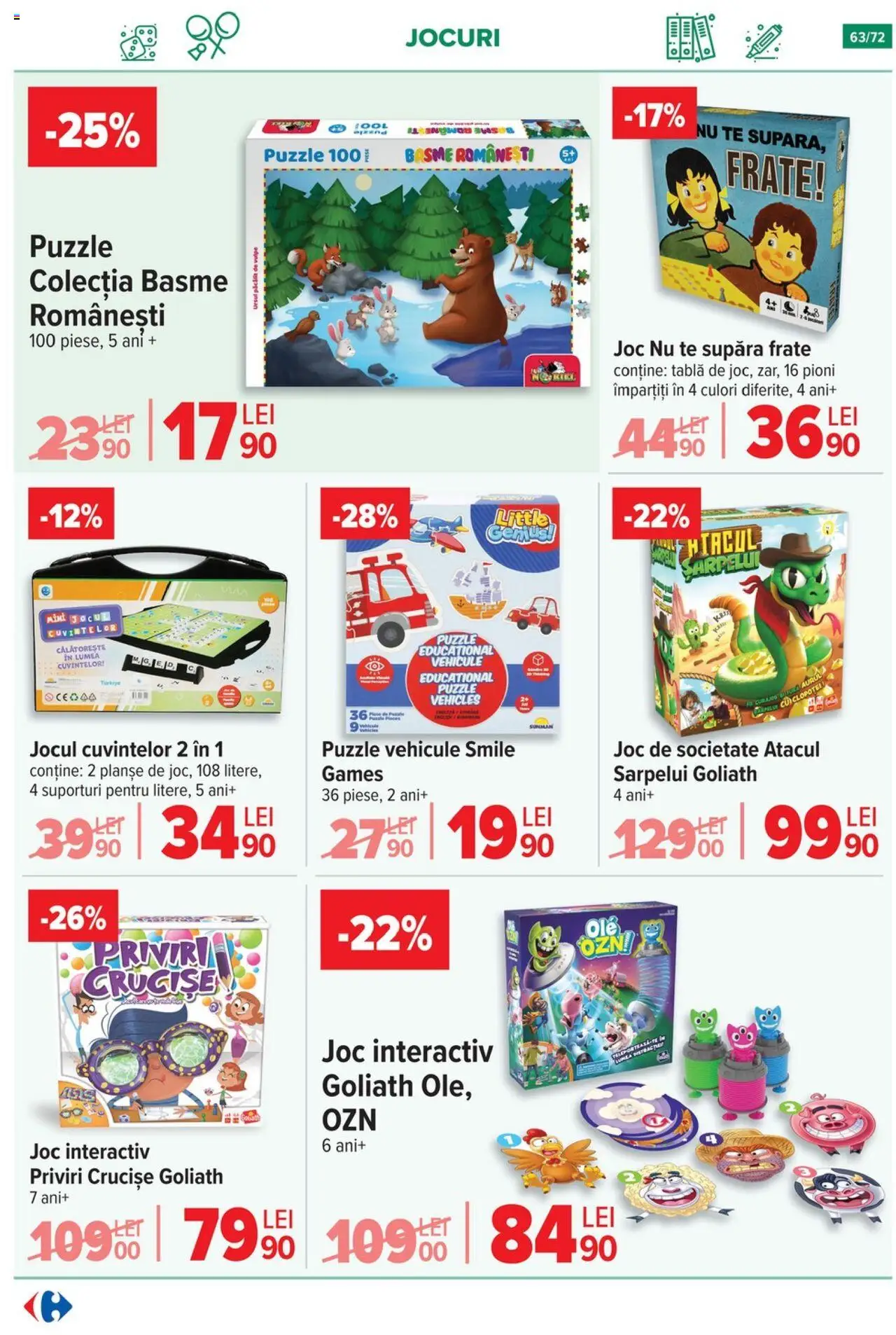 Catalog Carrefour 15 Octombrie - 3 Noiembrie 2025 | Pagina 65 | Produse: Joc, Tablă