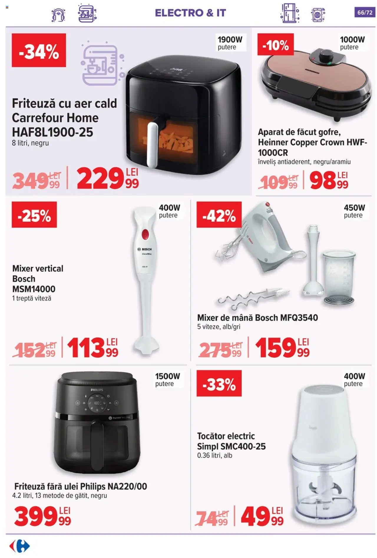 Catalog Carrefour 15 Octombrie - 3 Noiembrie 2025 | Pagina 68 | Produse: Enginar, Mixer, Tocător, Ulei