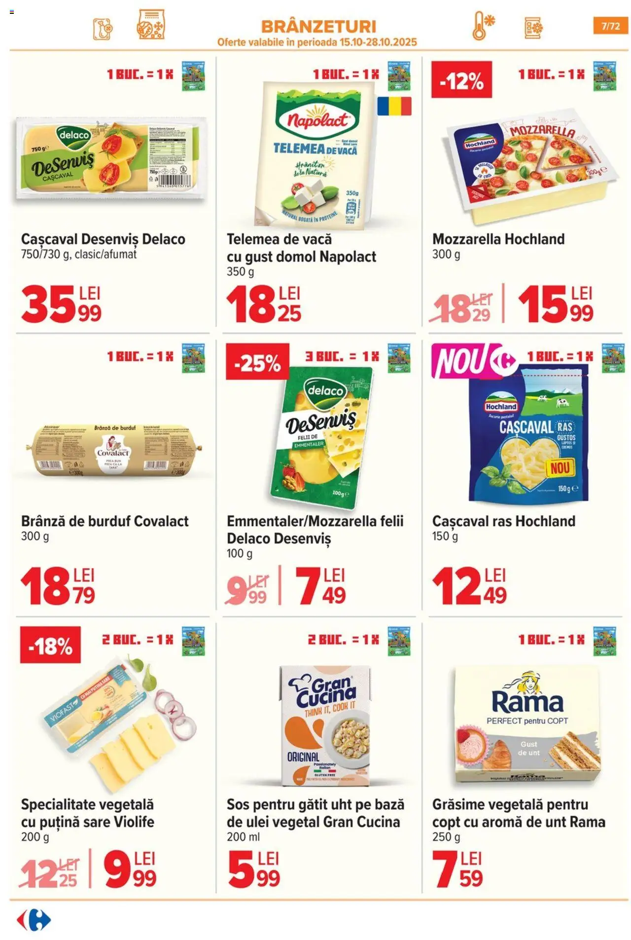 Catalog Carrefour 15 Octombrie - 3 Noiembrie 2025 | Pagina 8 | Produse: Mozzarella, Unt, Brânză, Sare