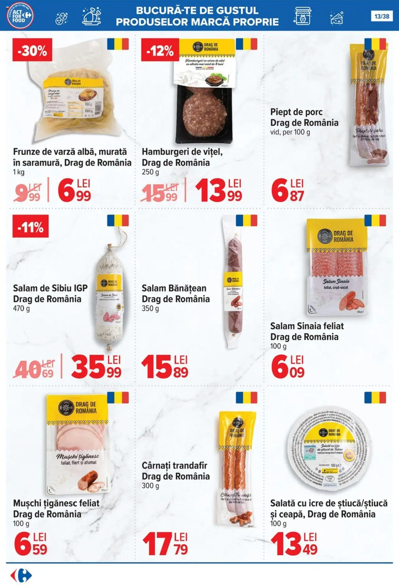 Catalog Carrefour 15 - 27 Octombrie 2025 | Pagina 13 | Produse: Trandafir, Salam, Salată, Cârnați