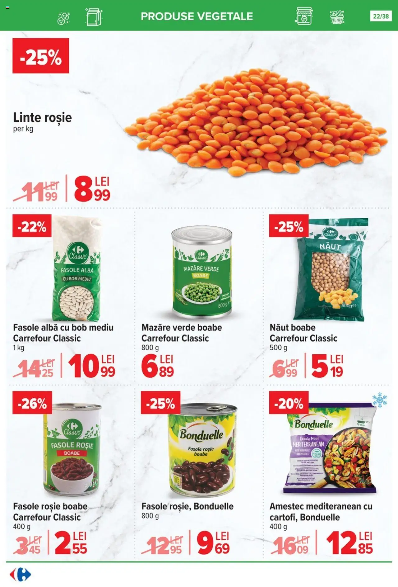 Catalog Carrefour 15 - 27 Octombrie 2025 | Pagina 22 | Produse: Mazăre, Fasole albă