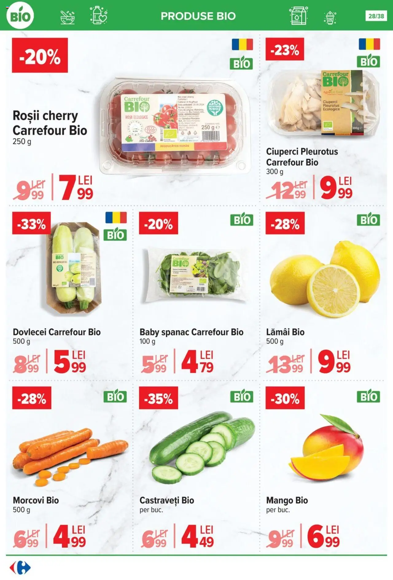 Catalog Carrefour 15 - 27 Octombrie 2025 | Pagina 28 | Produse: Roșii, Morcovi, Castraveți, Mango
