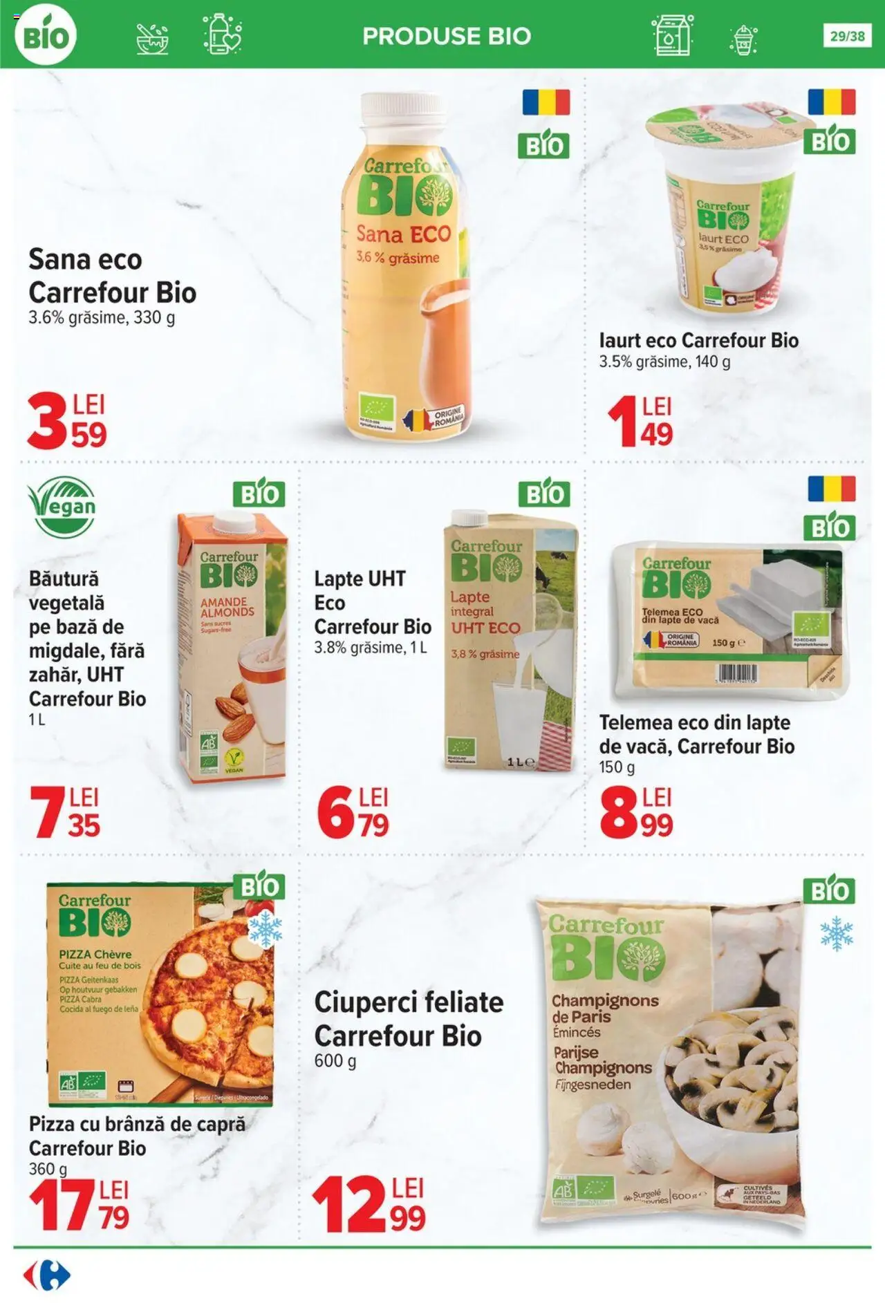 Catalog Carrefour 15 - 27 Octombrie 2025 | Pagina 29 | Produse: Ciuperci, Lapte, Brânză, Pizza