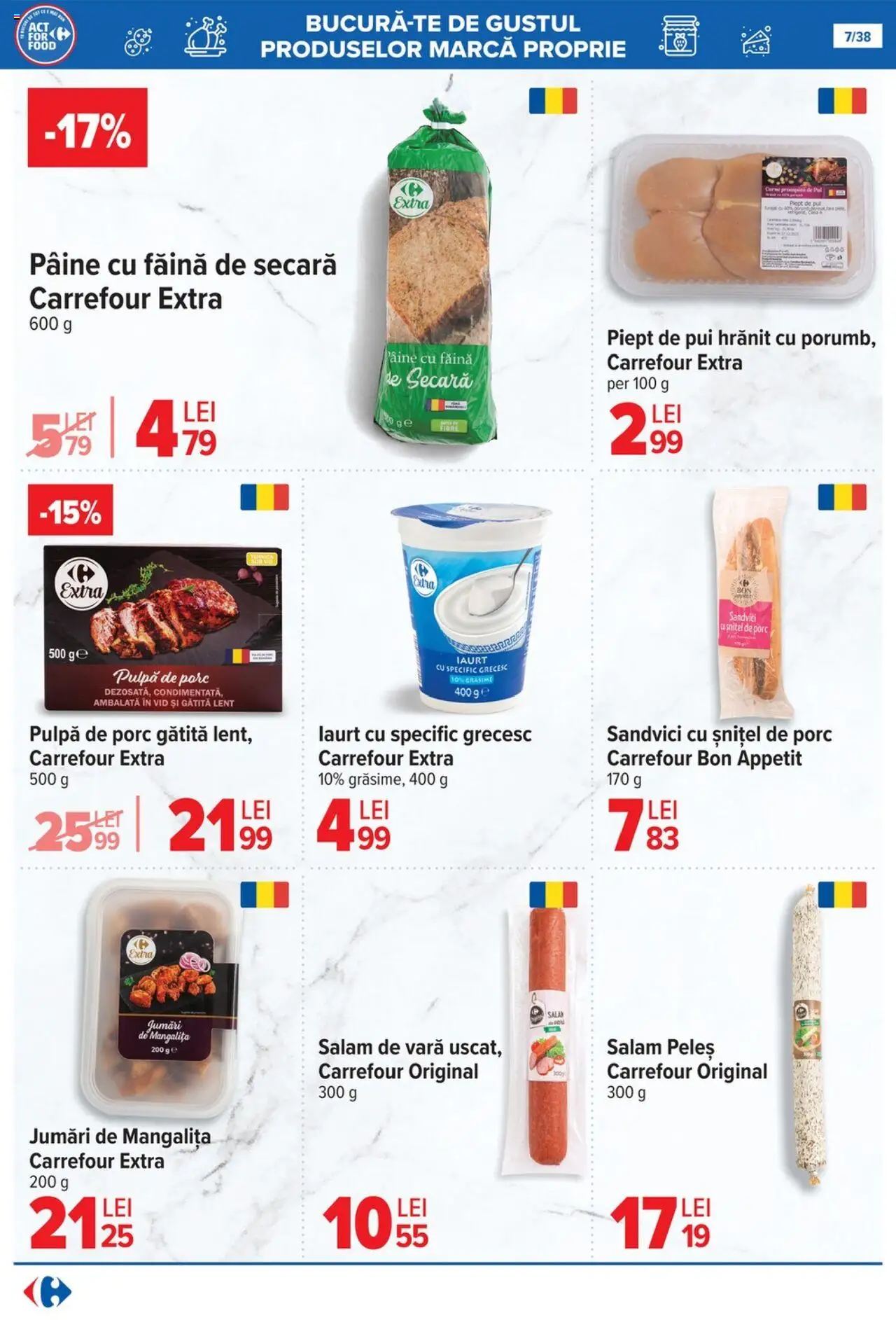 Catalog Carrefour 15 - 27 Octombrie 2025 | Pagina 7 | Produse: Hacıyatmaz Kedi Oyuncağı, Pâine, Salam, Făină