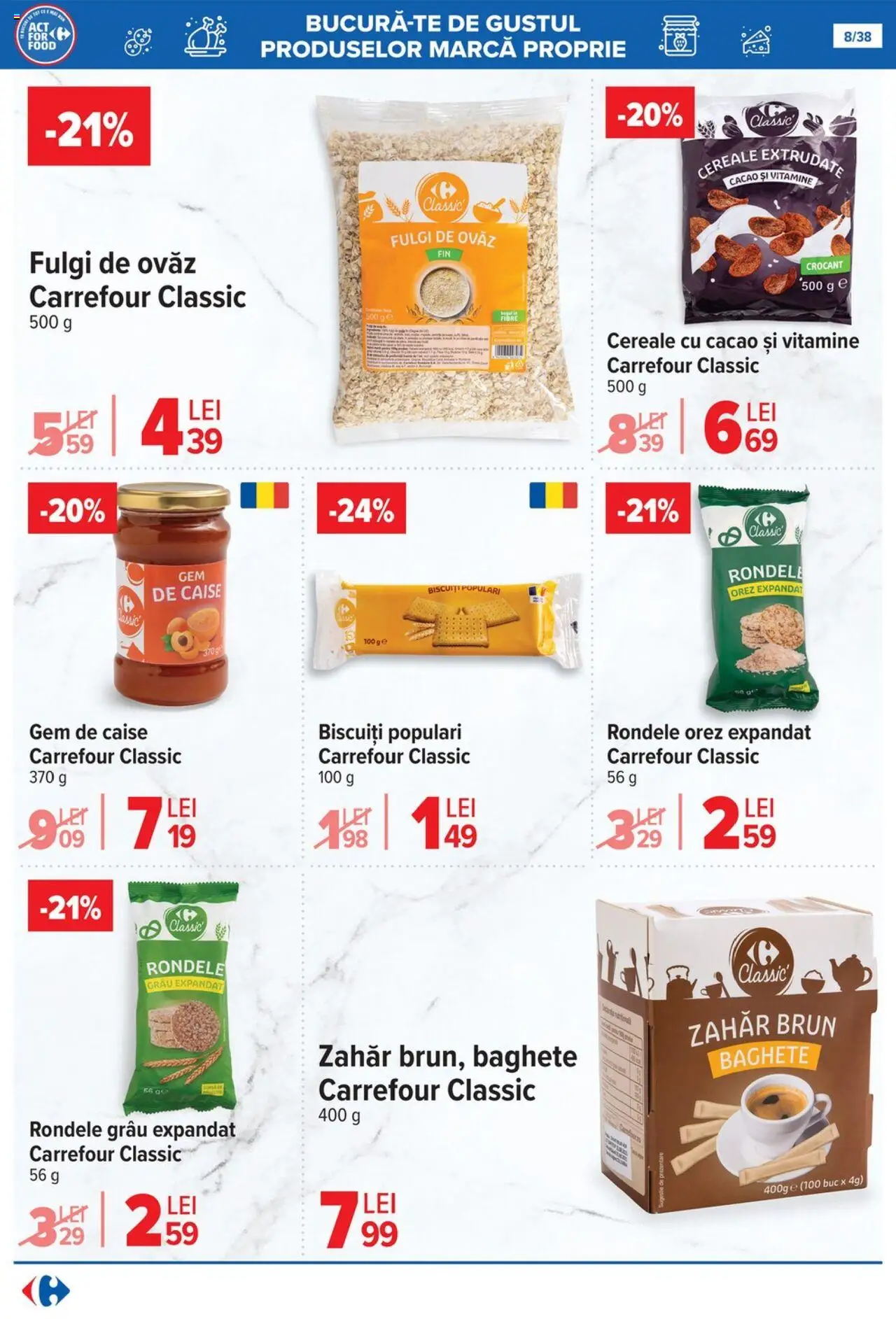 Catalog Carrefour 15 - 27 Octombrie 2025 | Pagina 8 | Produse: Orez, Cereale, Cacao, Biscuiți