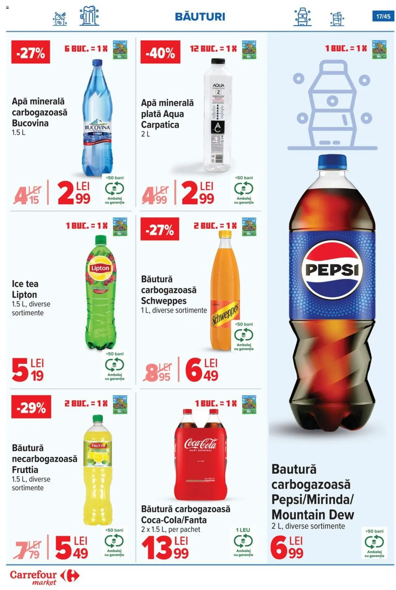 Catalog Carrefour 15 - 27 Octombrie 2025 | Pagina 20 | Produse: Yazı tahtası kalemi, Amerikan servis, Ice tea, Apă